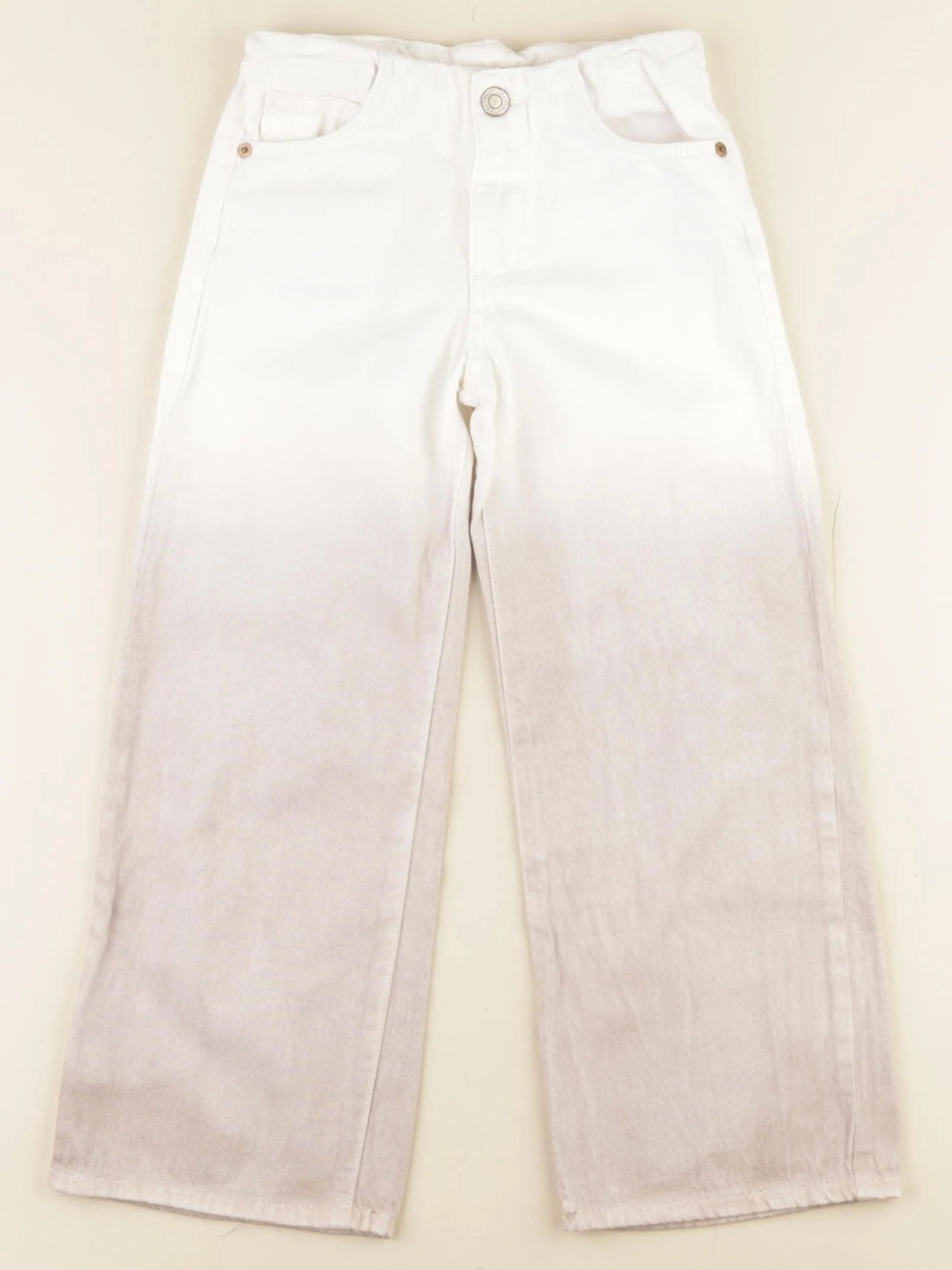 Zara - pantalon blanc, beige - 7 ans
