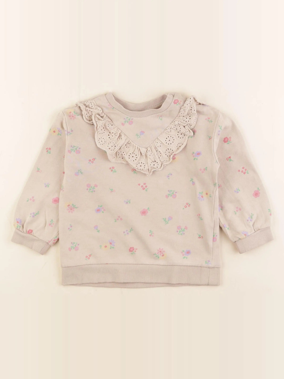 H&M - sweat beige - 18/24 mois