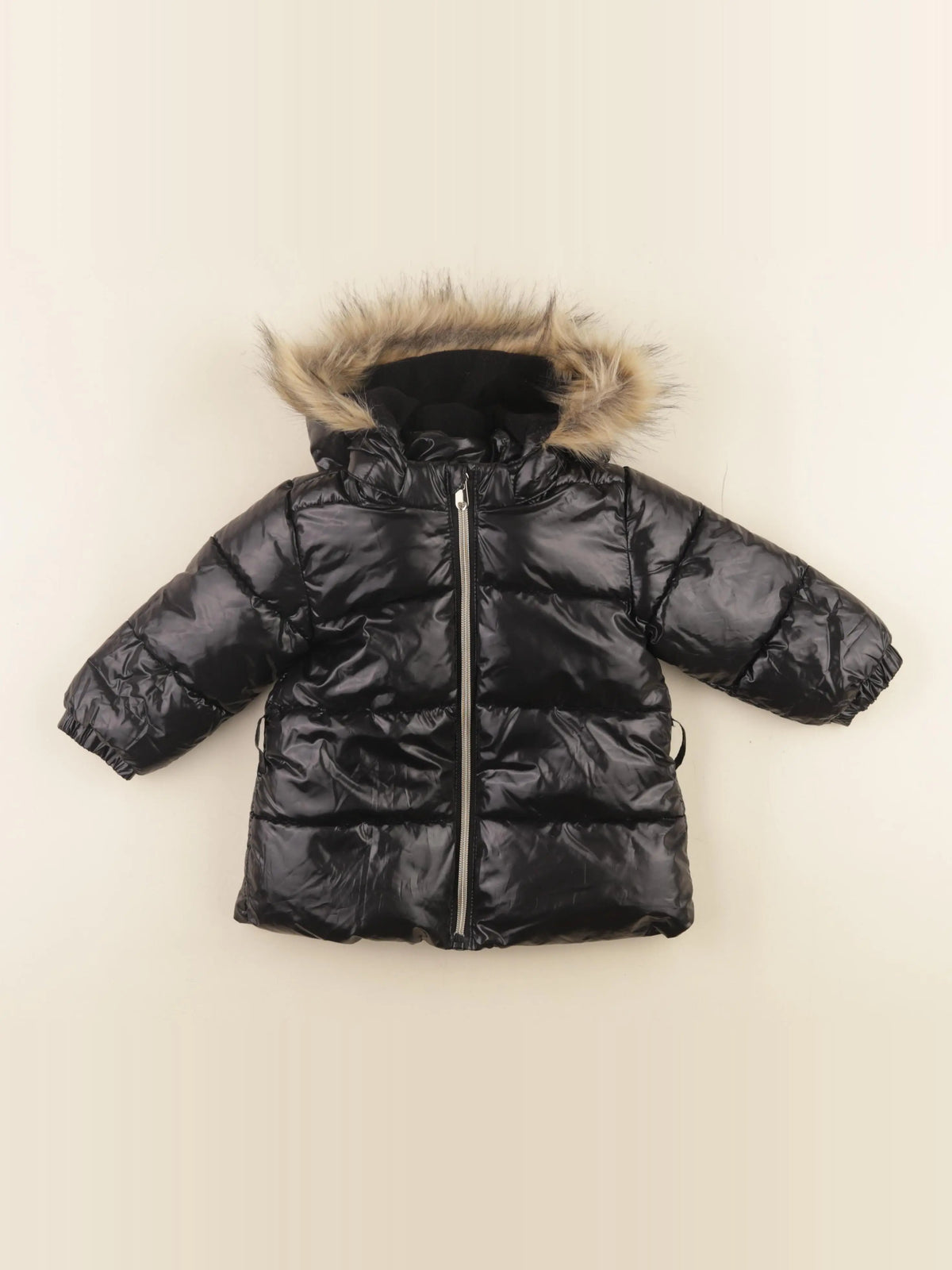 H&M - doudoune noir - 6/9 mois