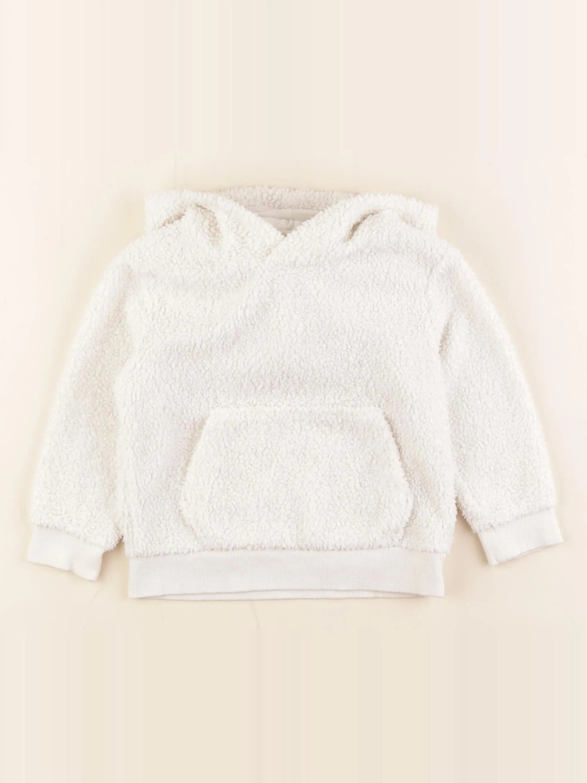 H&M - polaire blanc - 18/24 mois