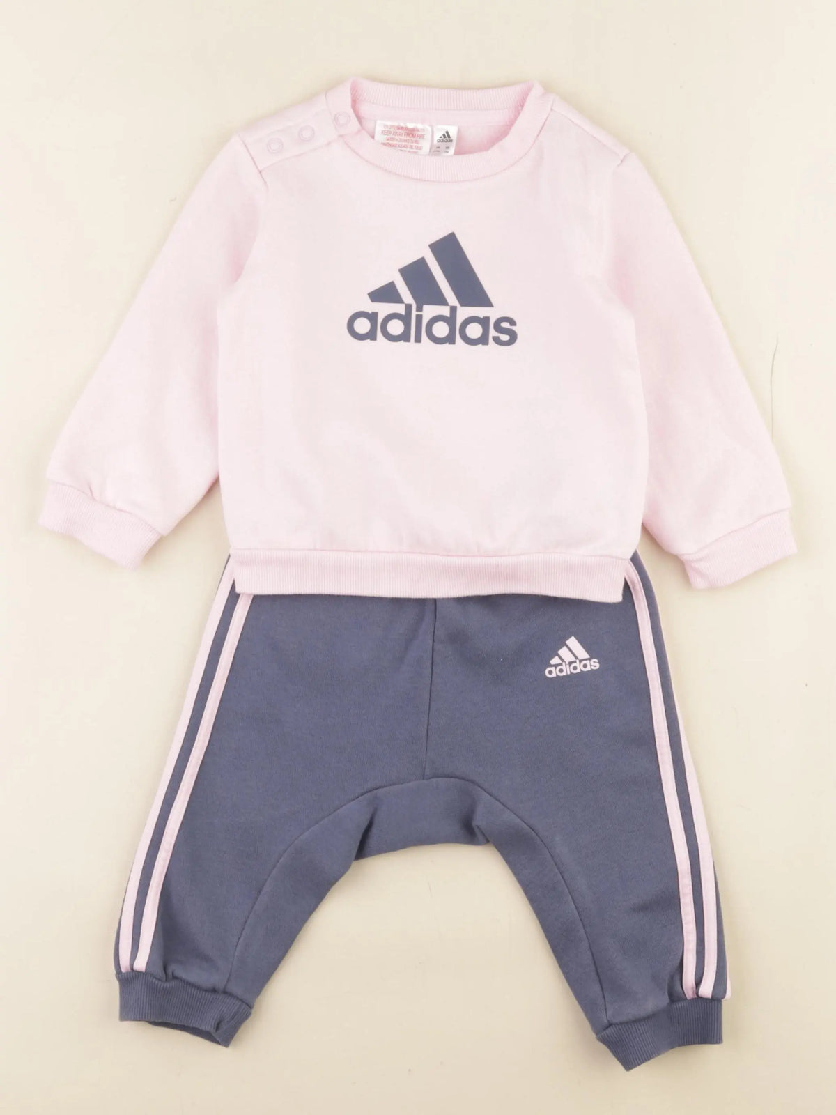 Adidas - ensemble rose, bleu - 6/9 mois