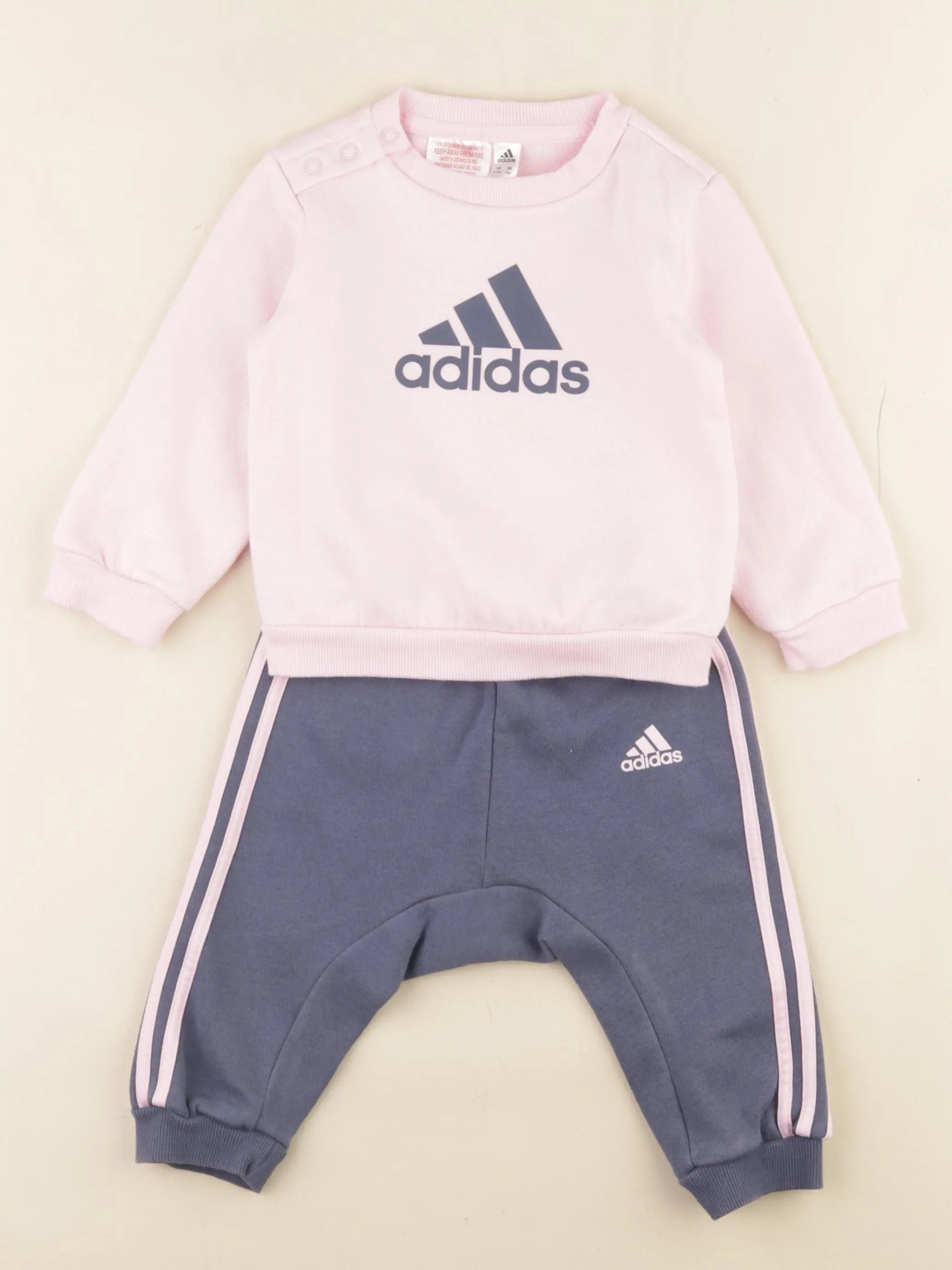 Adidas - ensemble rose, bleu - 6/9 mois