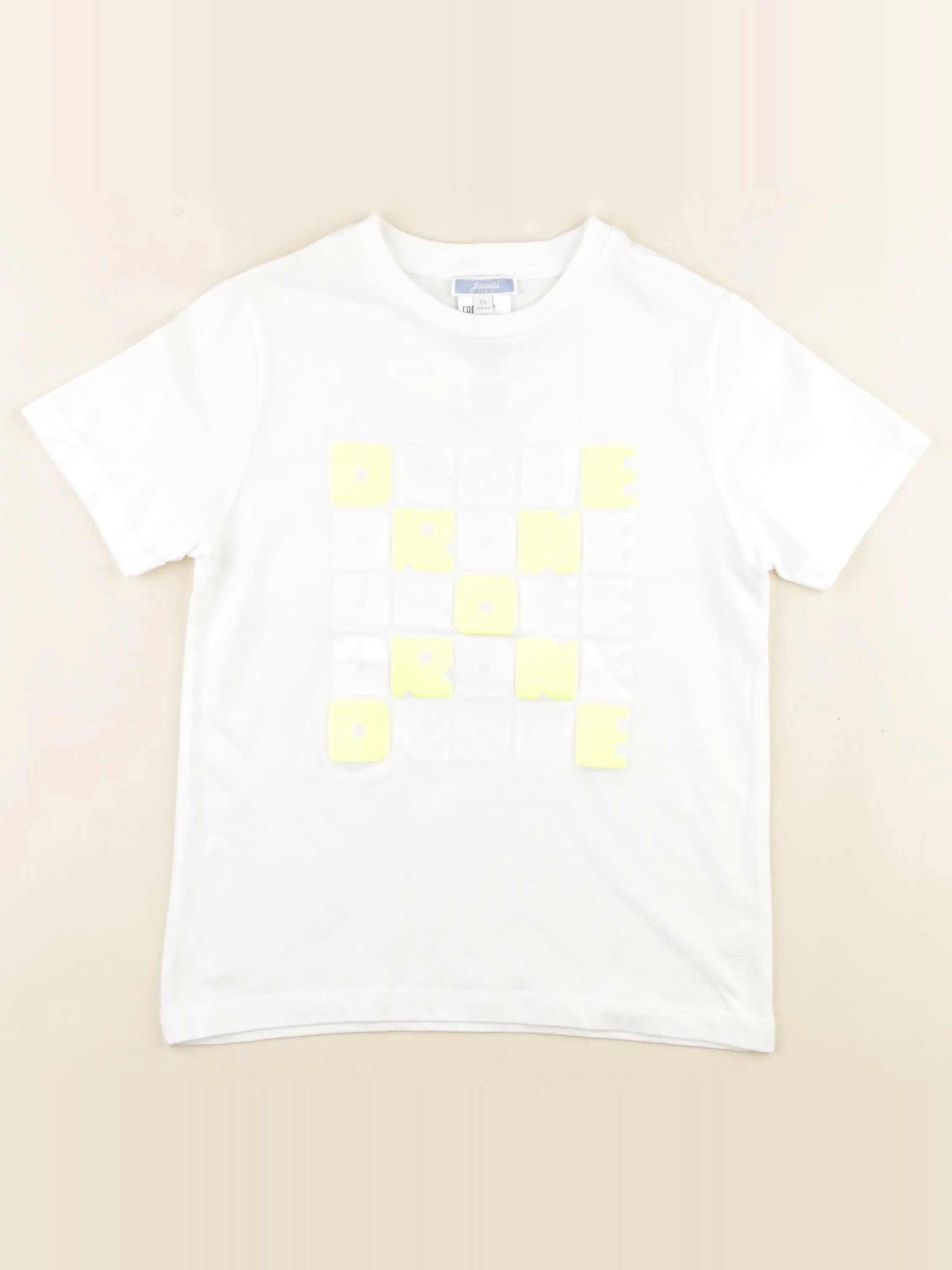 Jacadi - tee-shirt blanc, jaune - 8 ans
