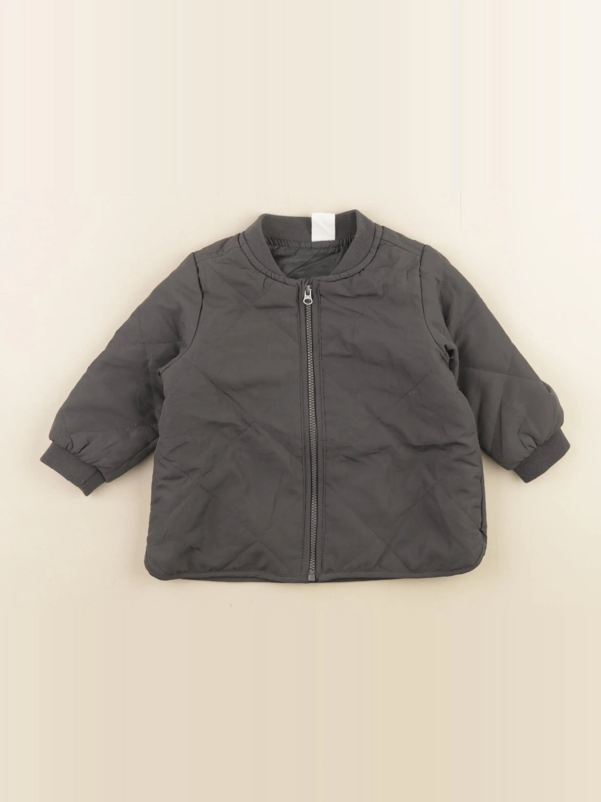 H&M - veste gris - 6/9 mois