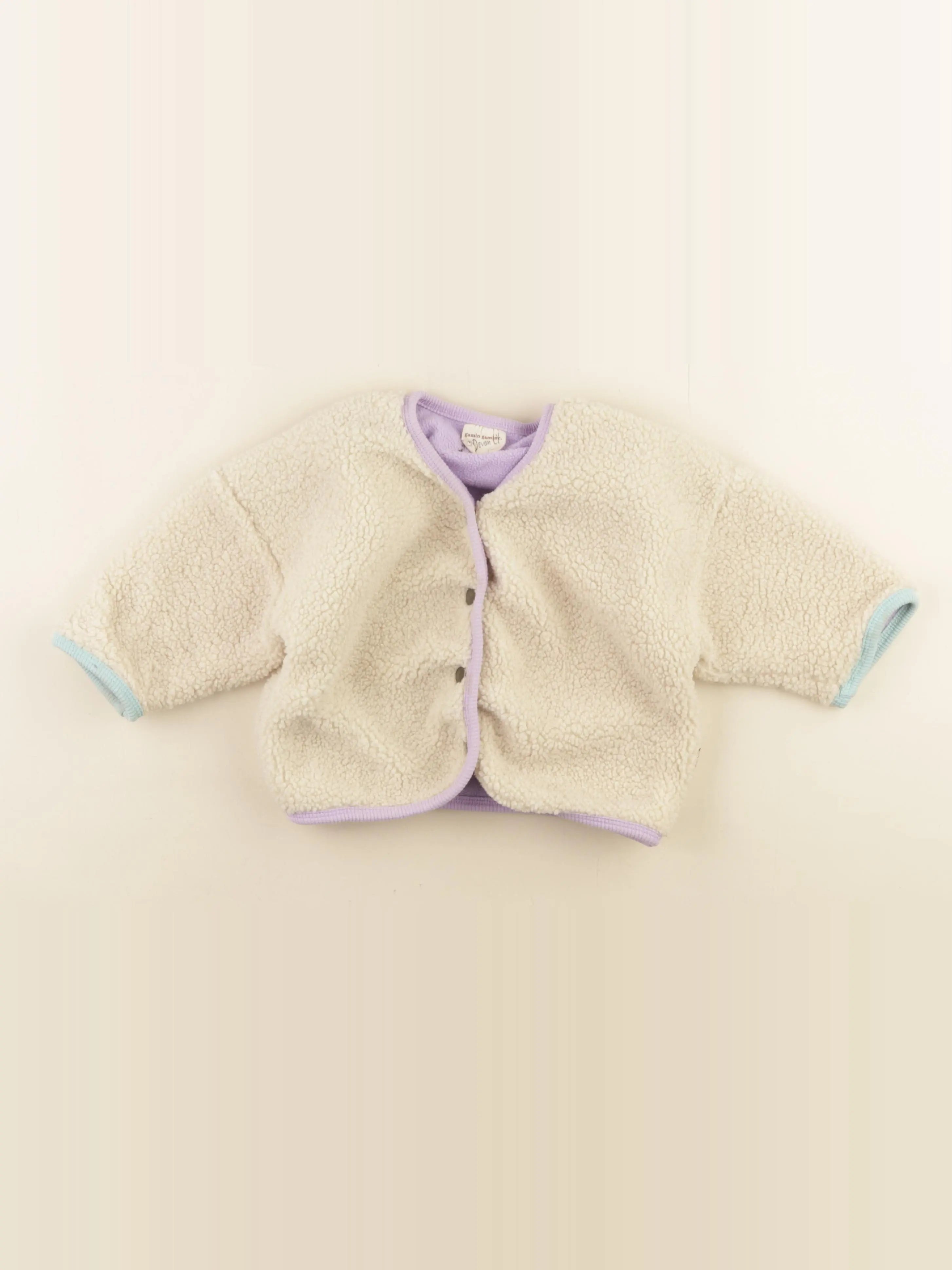 Gamin gamine - veste beige - 6/12 mois