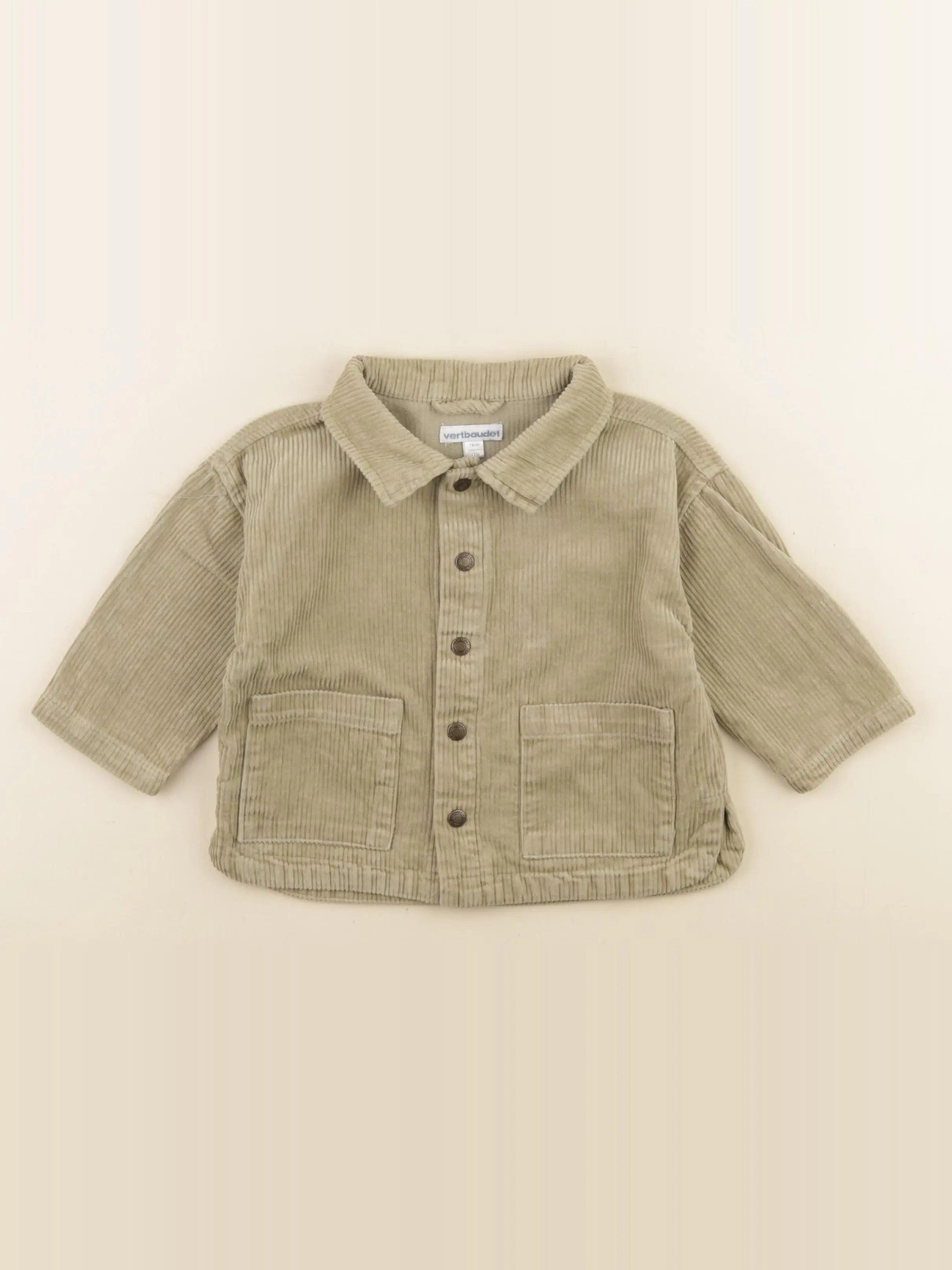 Vertbaudet - veste vert - 12 mois