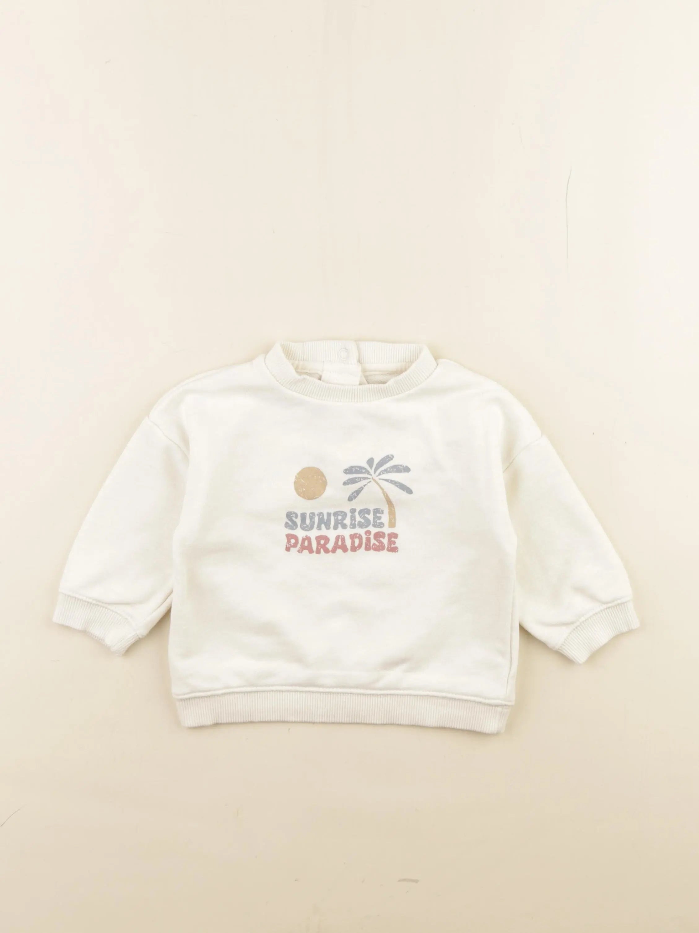 Vertbaudet - sweat blanc - 9 mois