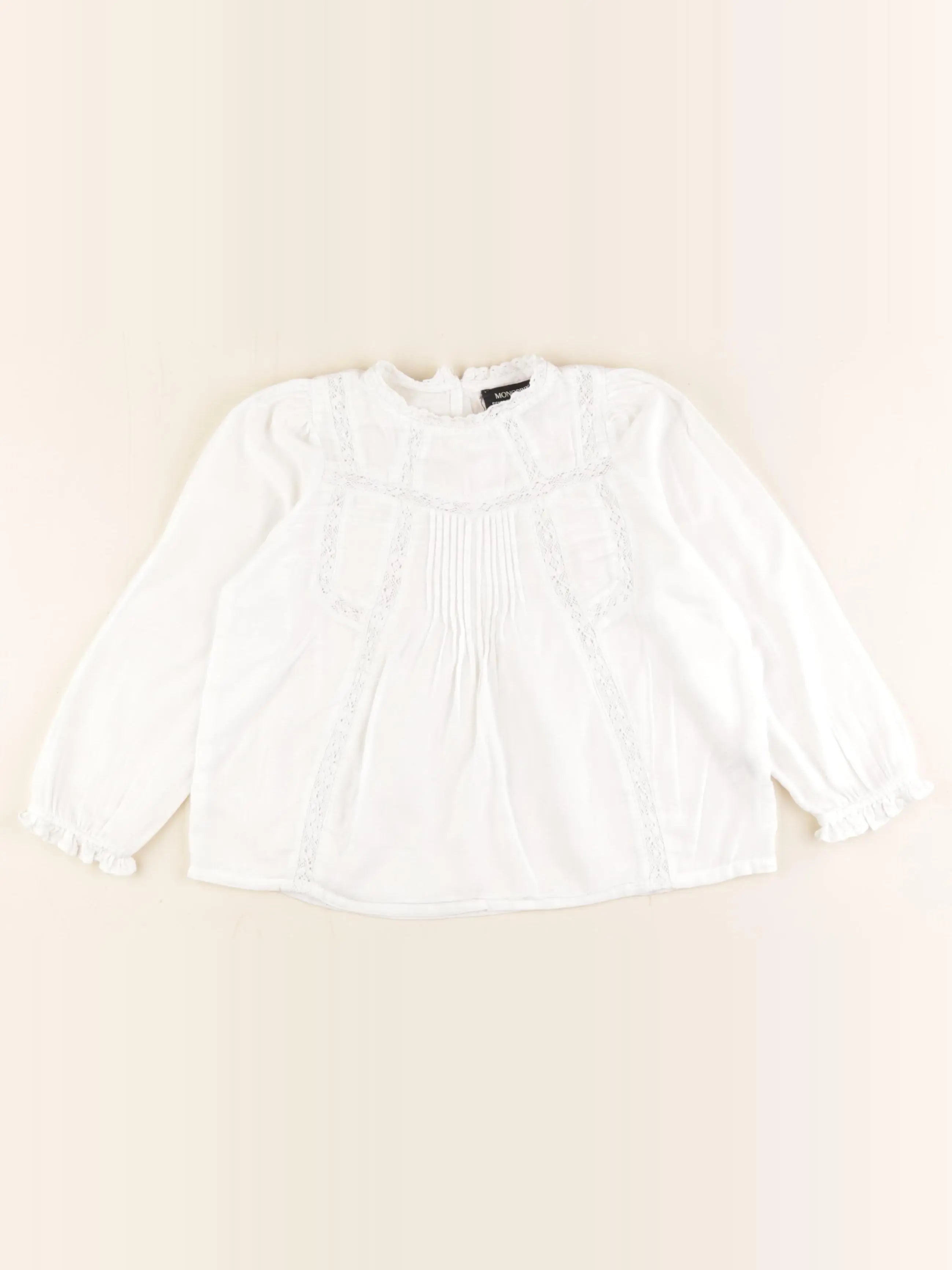 Monoprix - blouse blanc - 4 ans