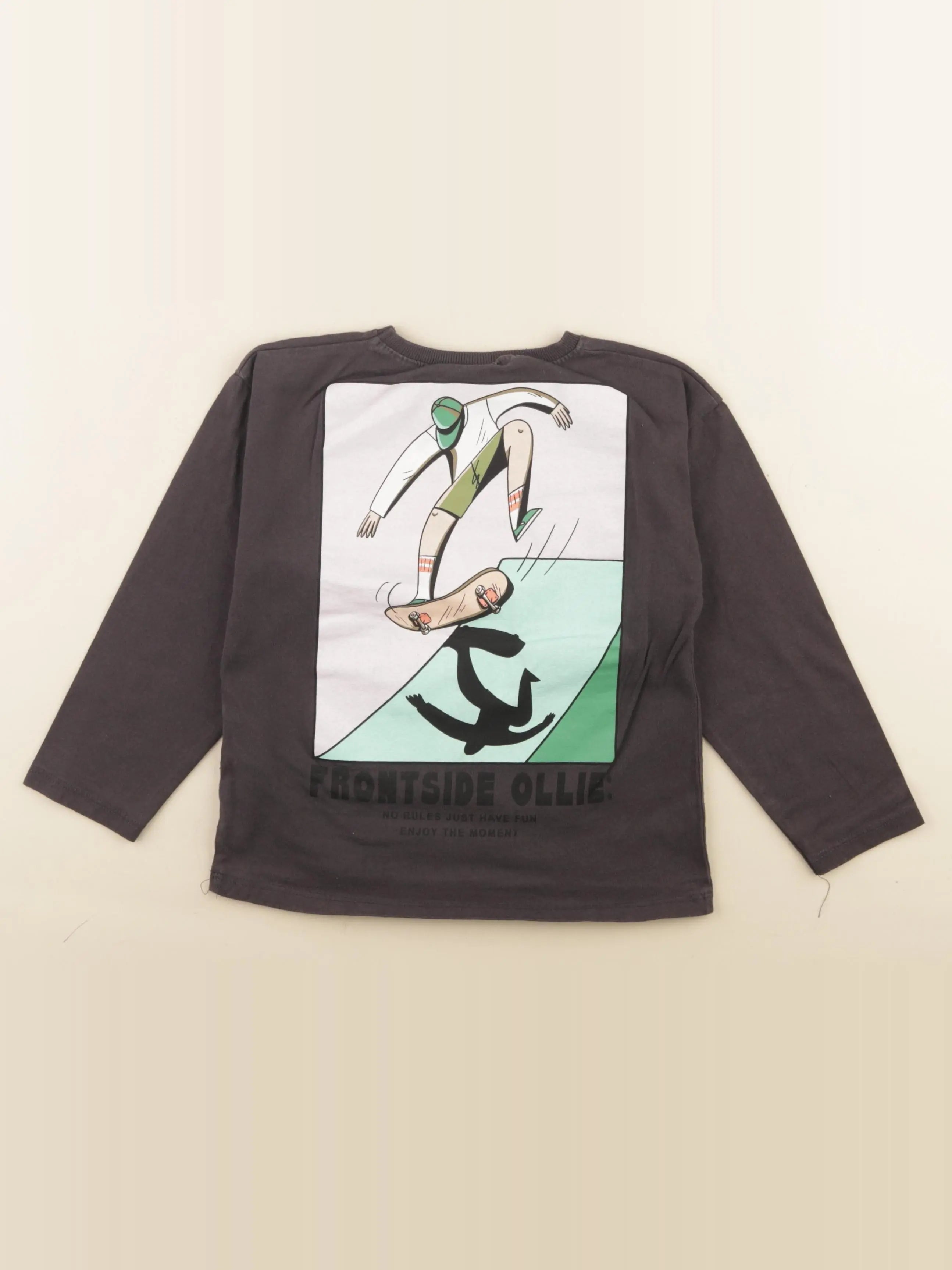 Zara - tee-shirt imprimé au dos gris - 5 ans