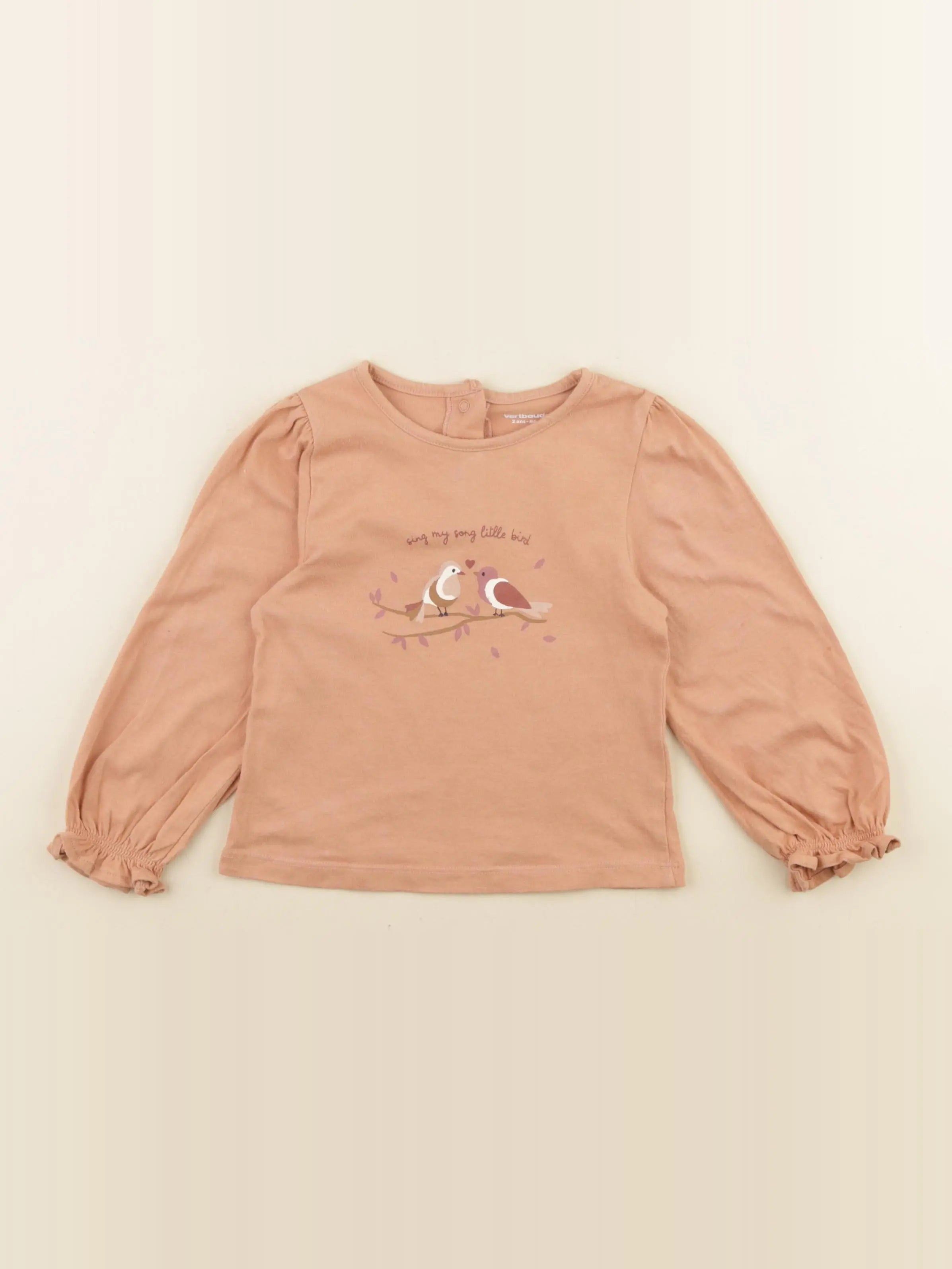 Vertbaudet - tee-shirt rose - 2 ans