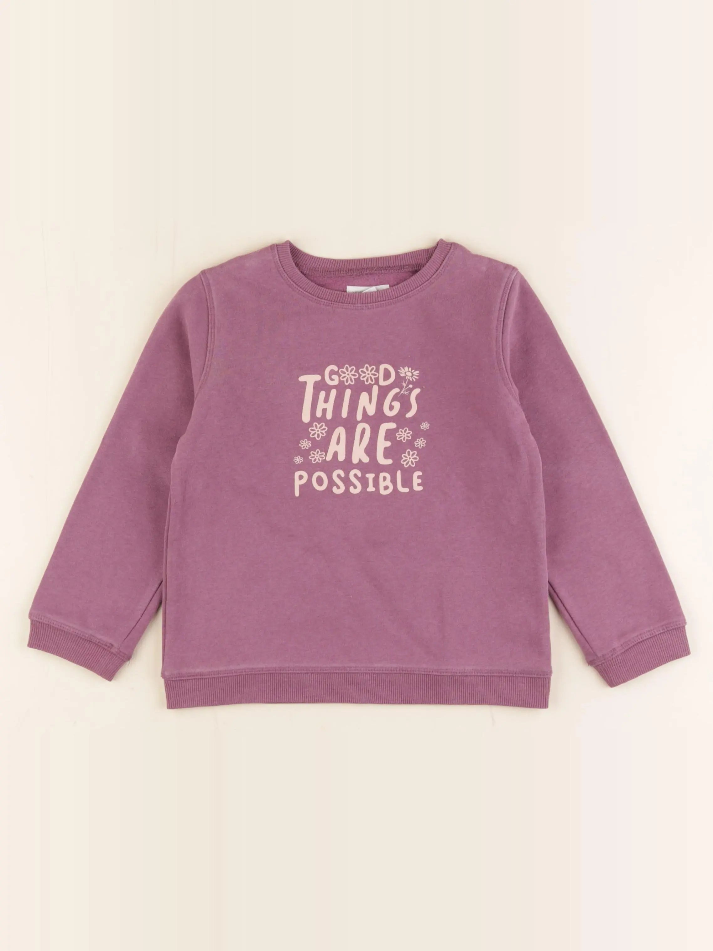 Vertbaudet - sweat violet - 4 ans