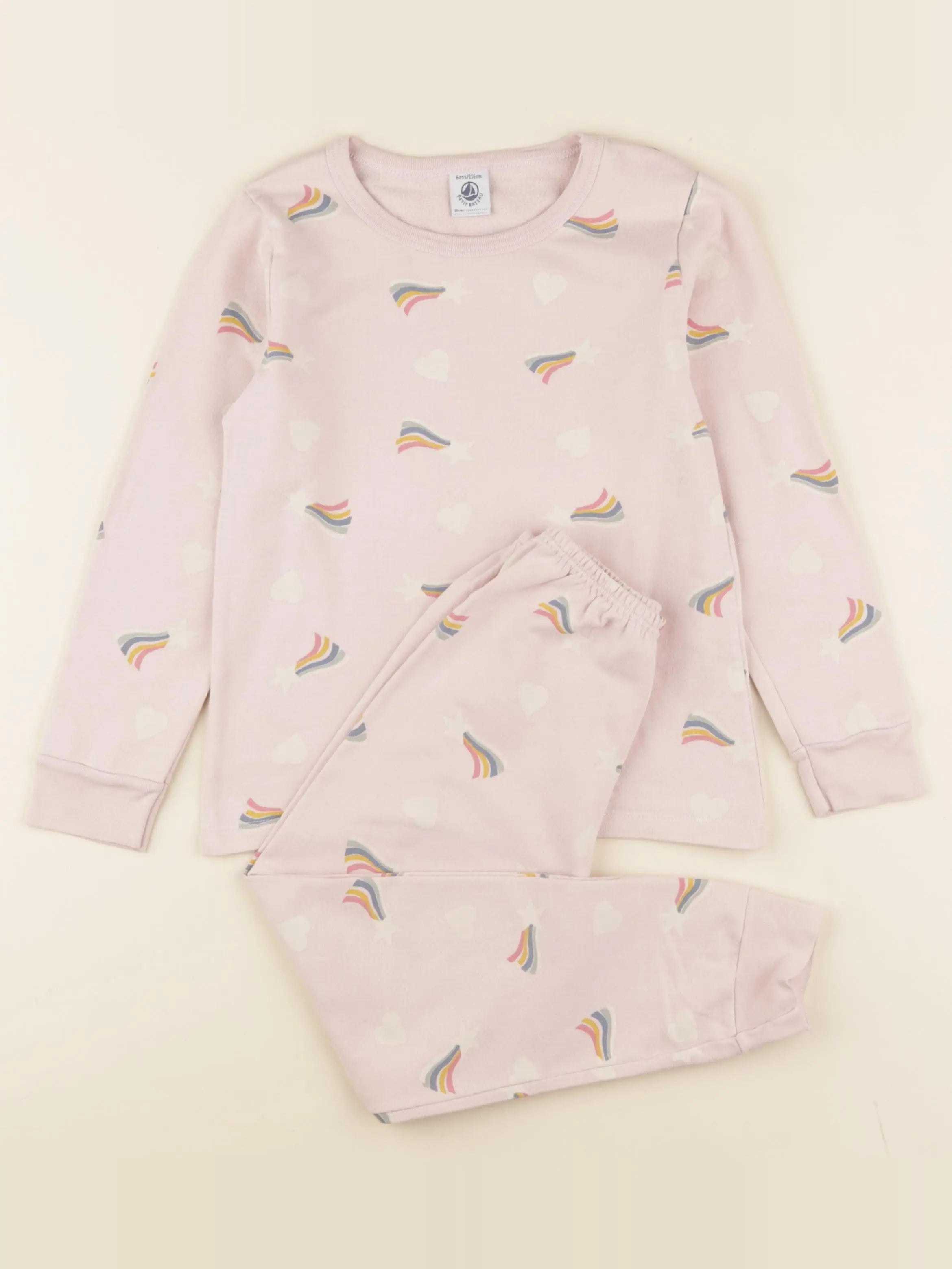 Petit Bateau - pyjama coton rose - 6 ans