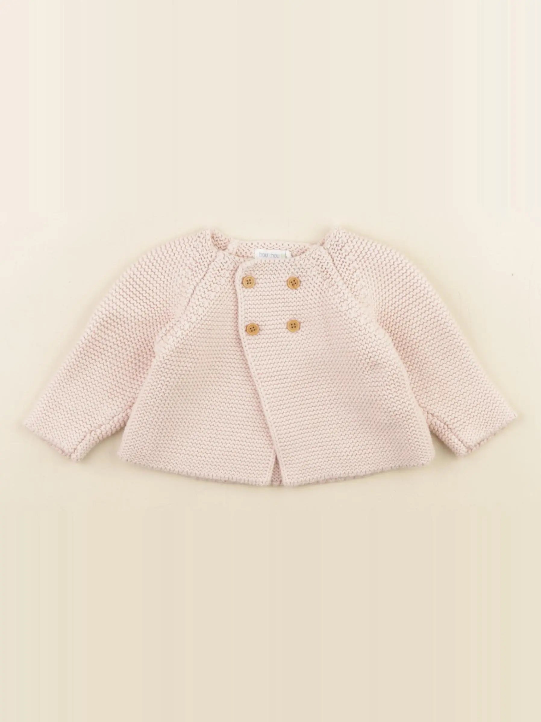 Boutchou - gilet coton rose - 3 mois