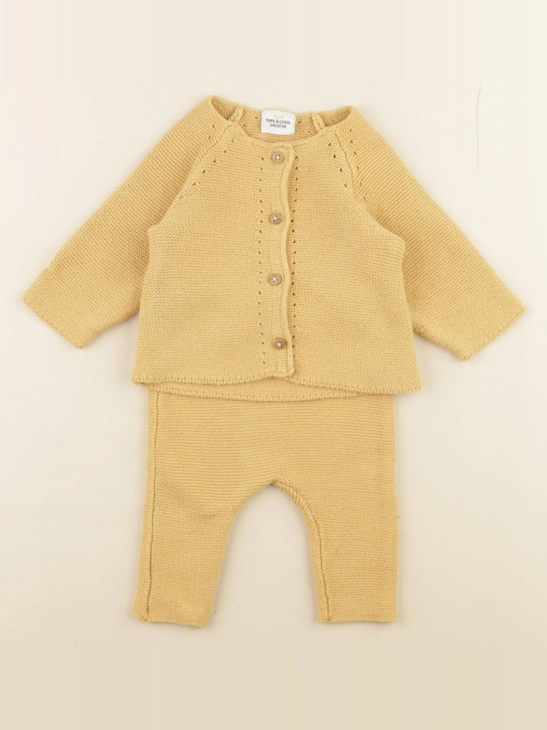 Tape à l'oeil - ensemble jaune - 3 mois