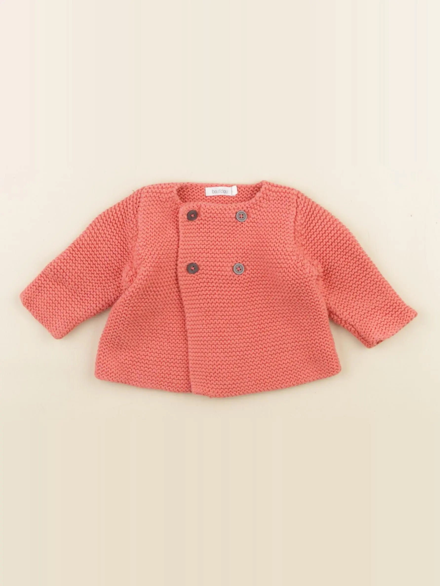 Boutchou - gilet rose - 1 mois