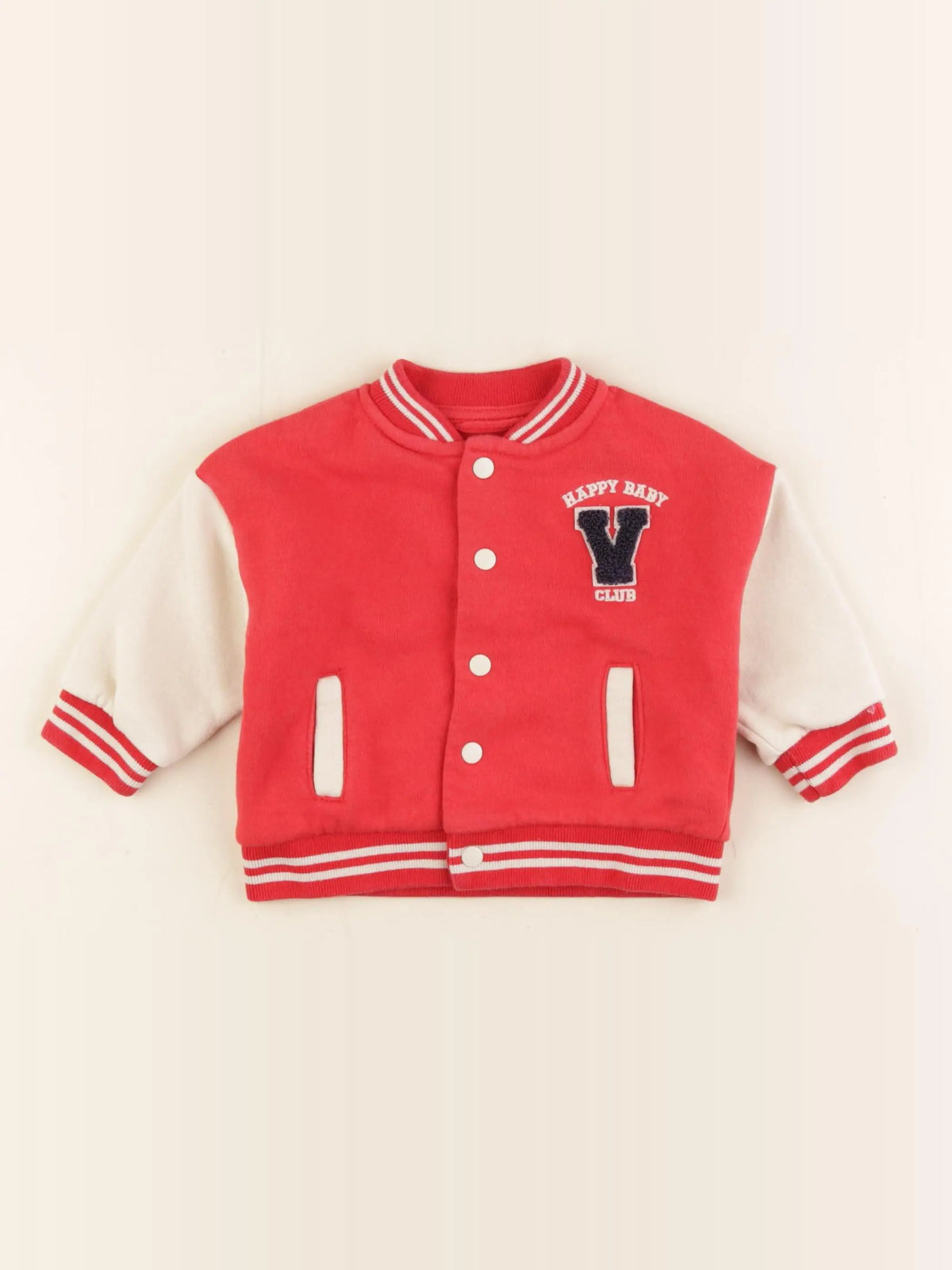 Vertbaudet - veste doublé rouge - 9 mois