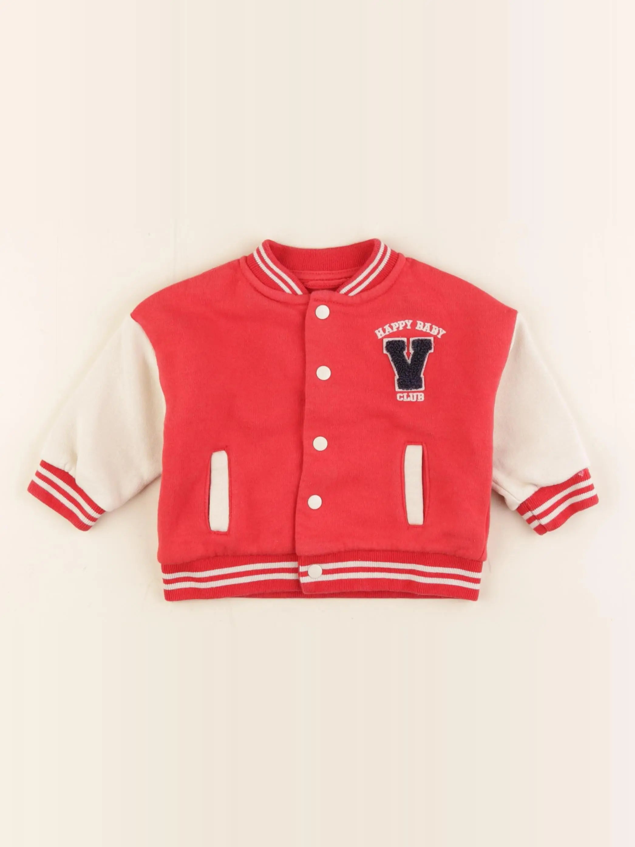 Vertbaudet - veste doublé rouge - 9 mois