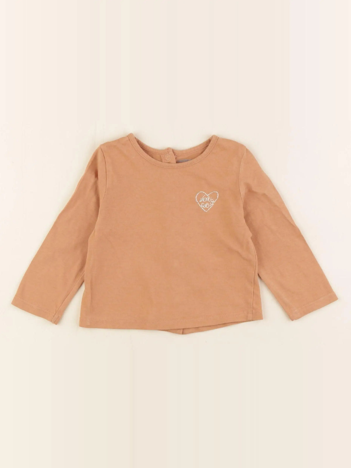 Vertbaudet - tee-shirt marron, or - 6 mois