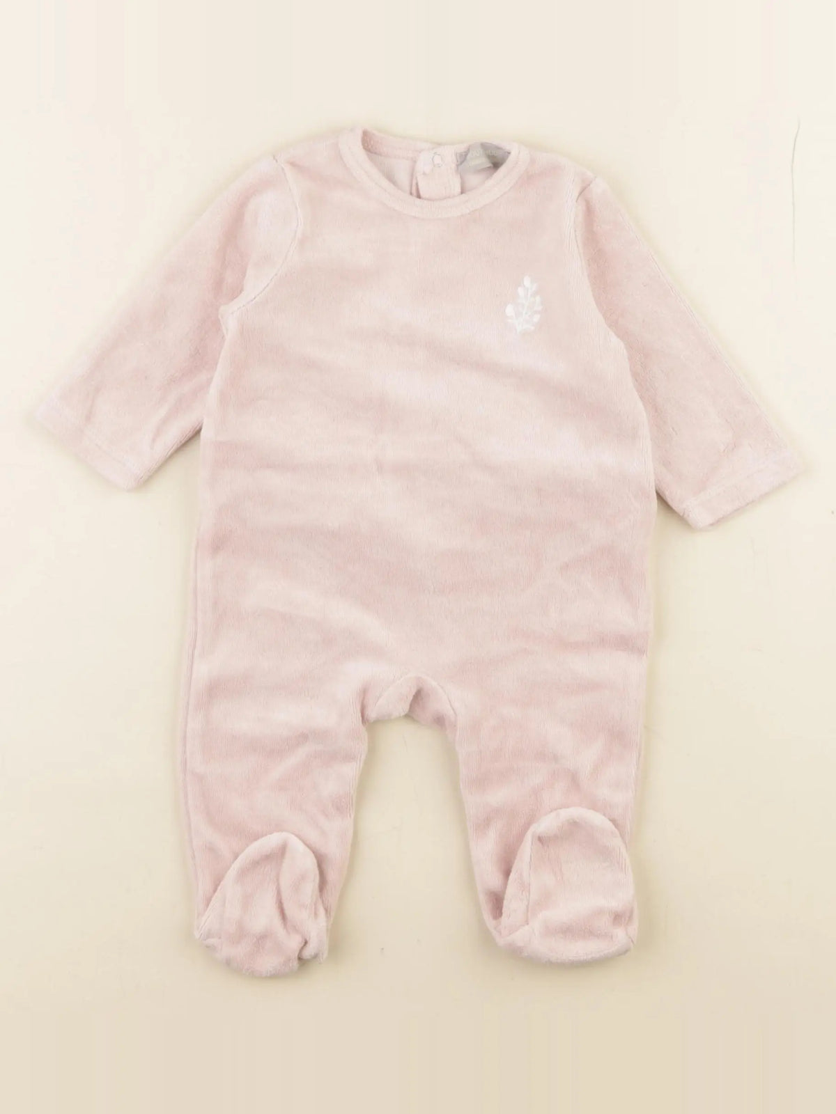 Boutchou - pyjama velours rose - 3 mois