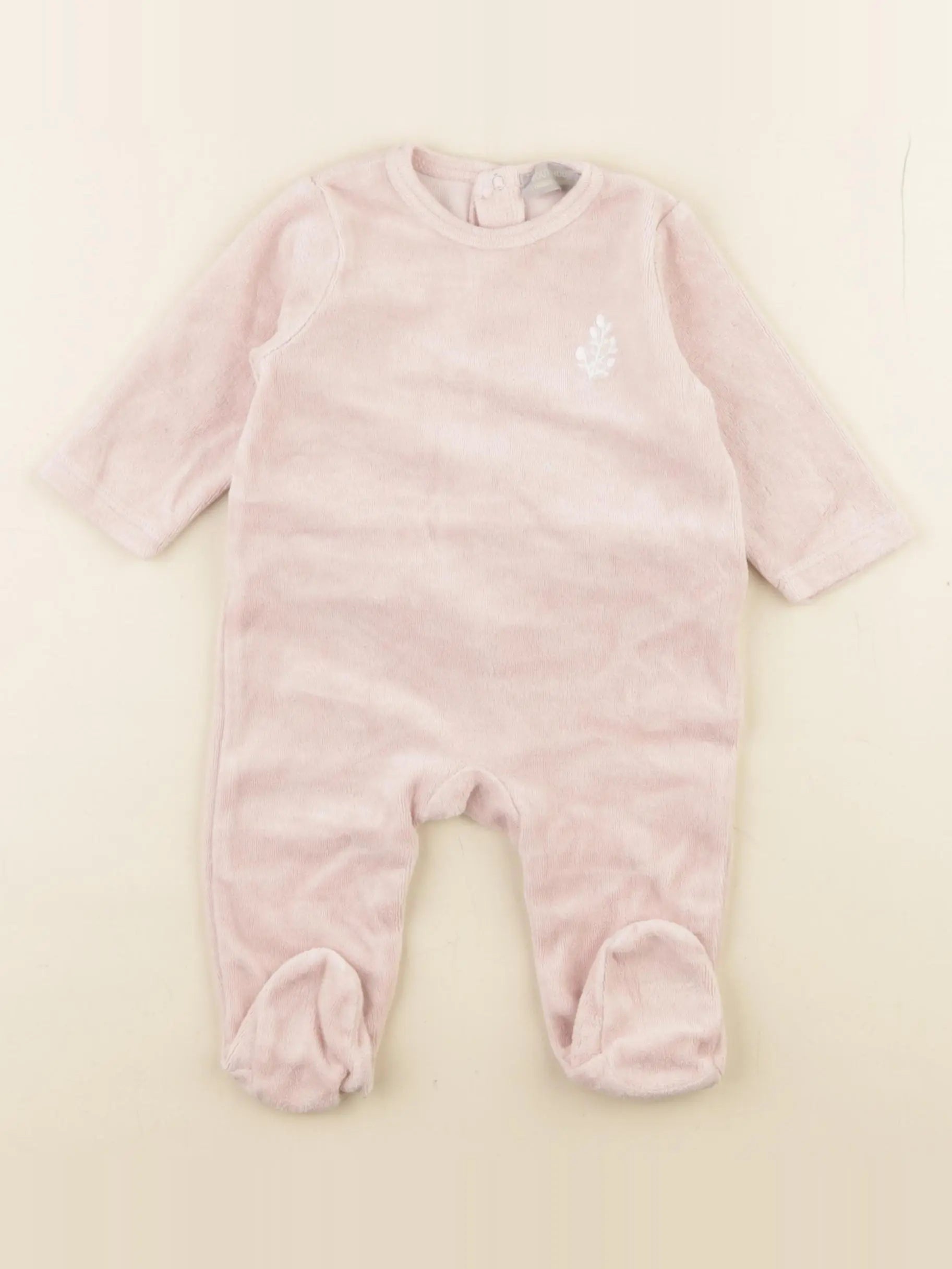 Boutchou - pyjama velours rose - 3 mois