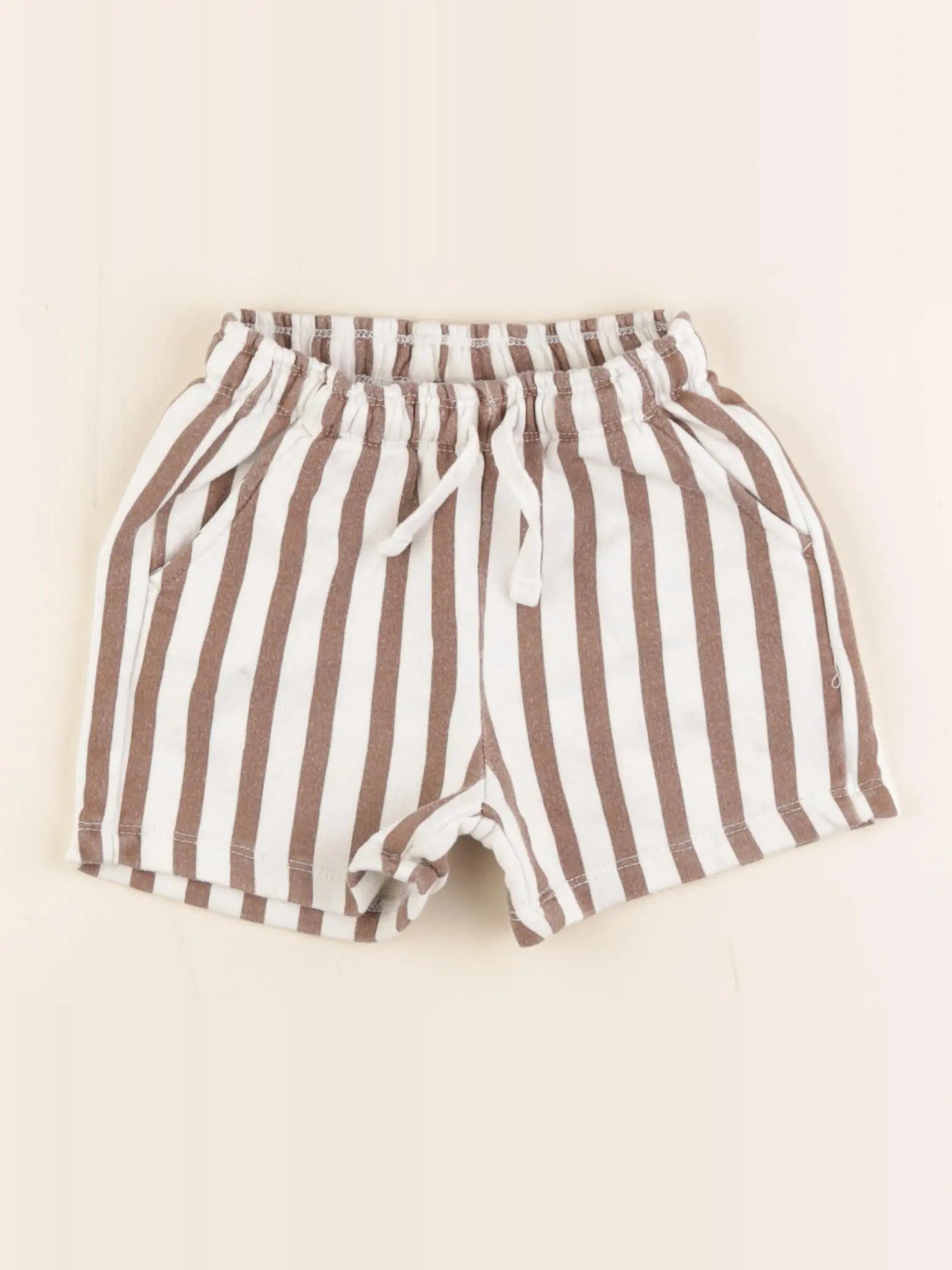 Zara - short blanc, marron - 2 ans