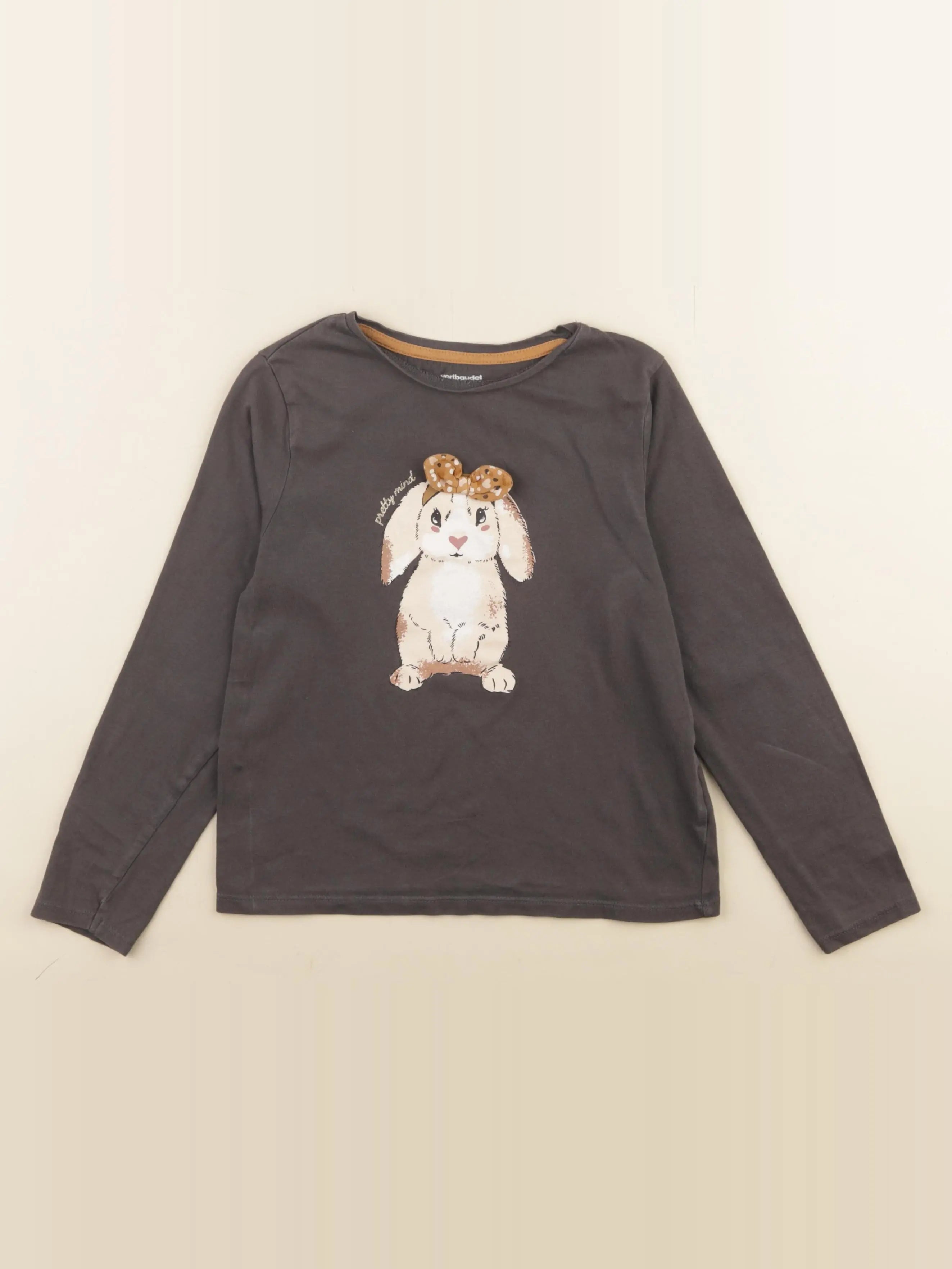 Vertbaudet - tee-shirt gris - 8 ans