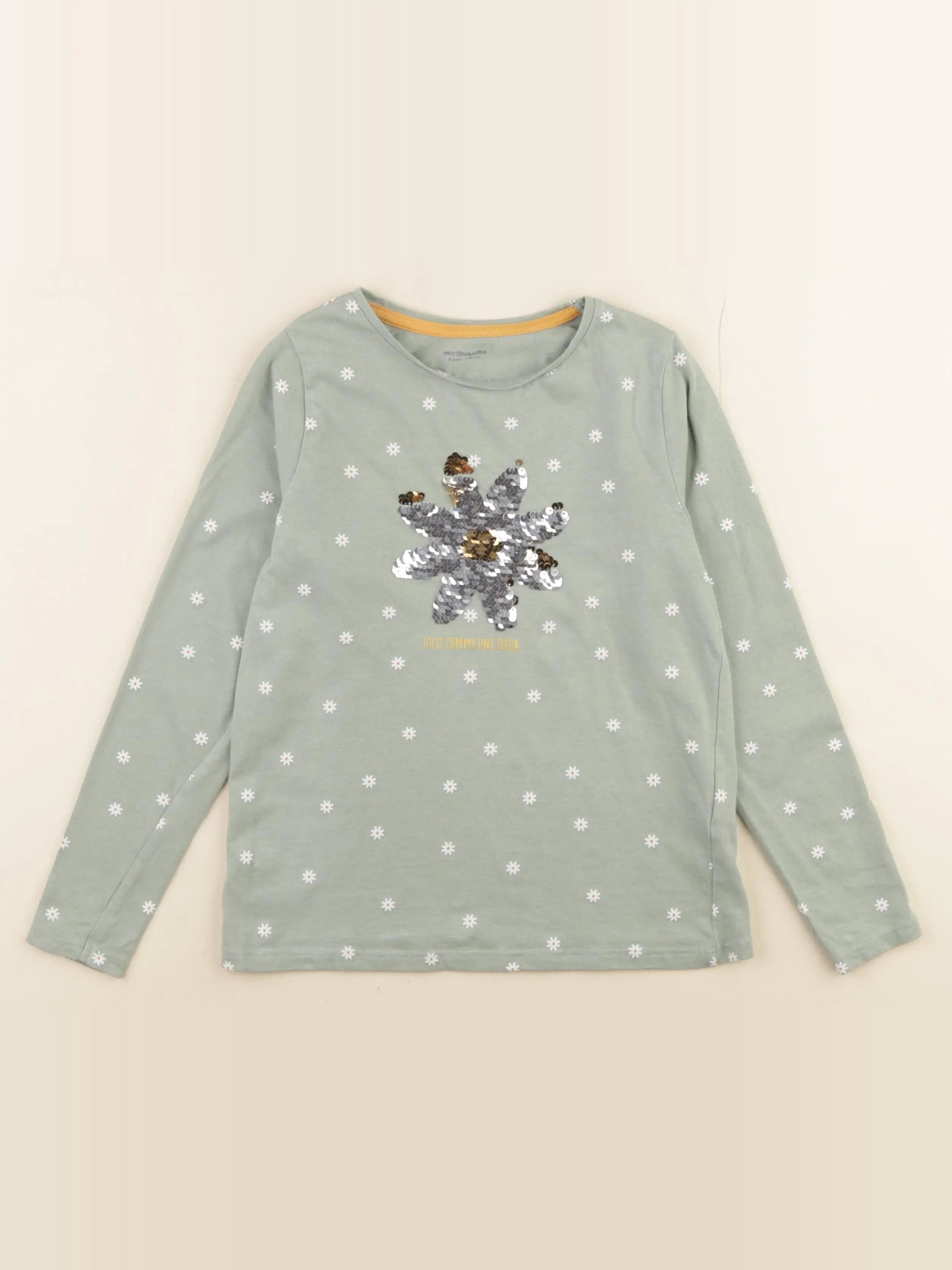 Vertbaudet - tee-shirt vert - 8 ans