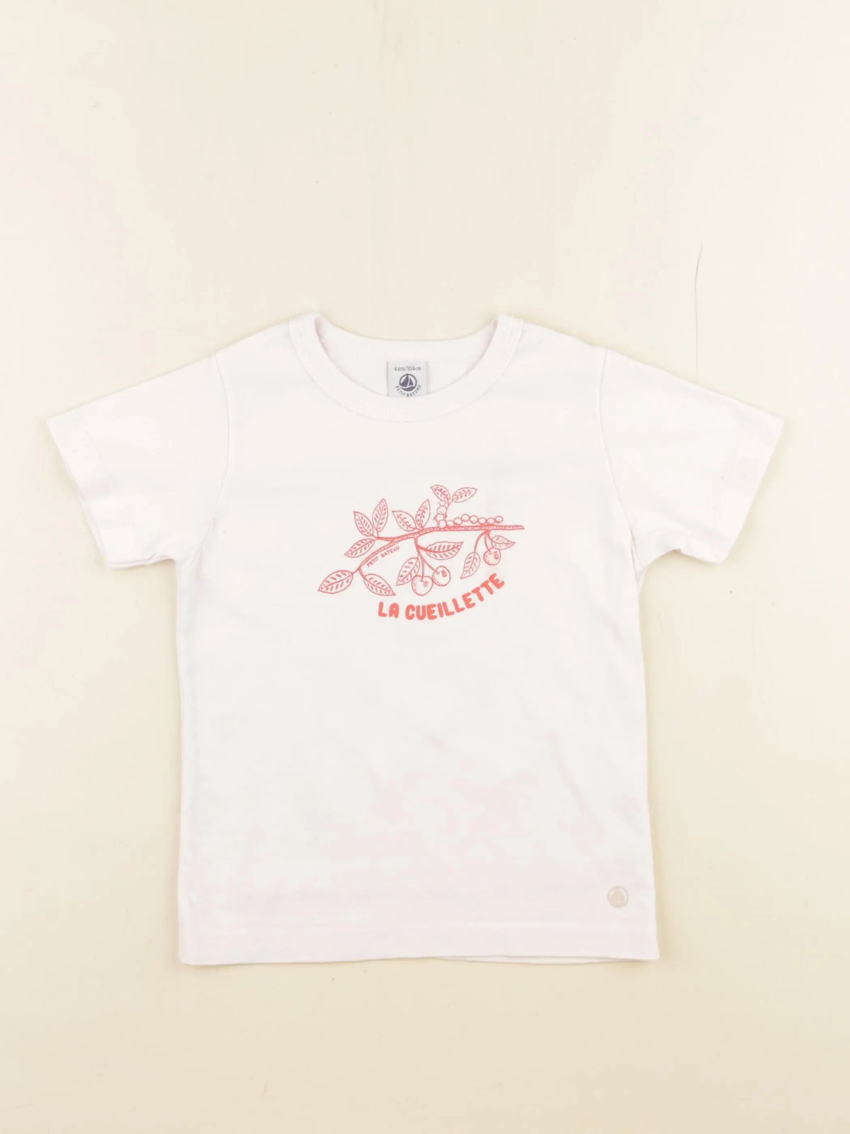 Petit Bateau - tee-shirt blanc - 4 ans