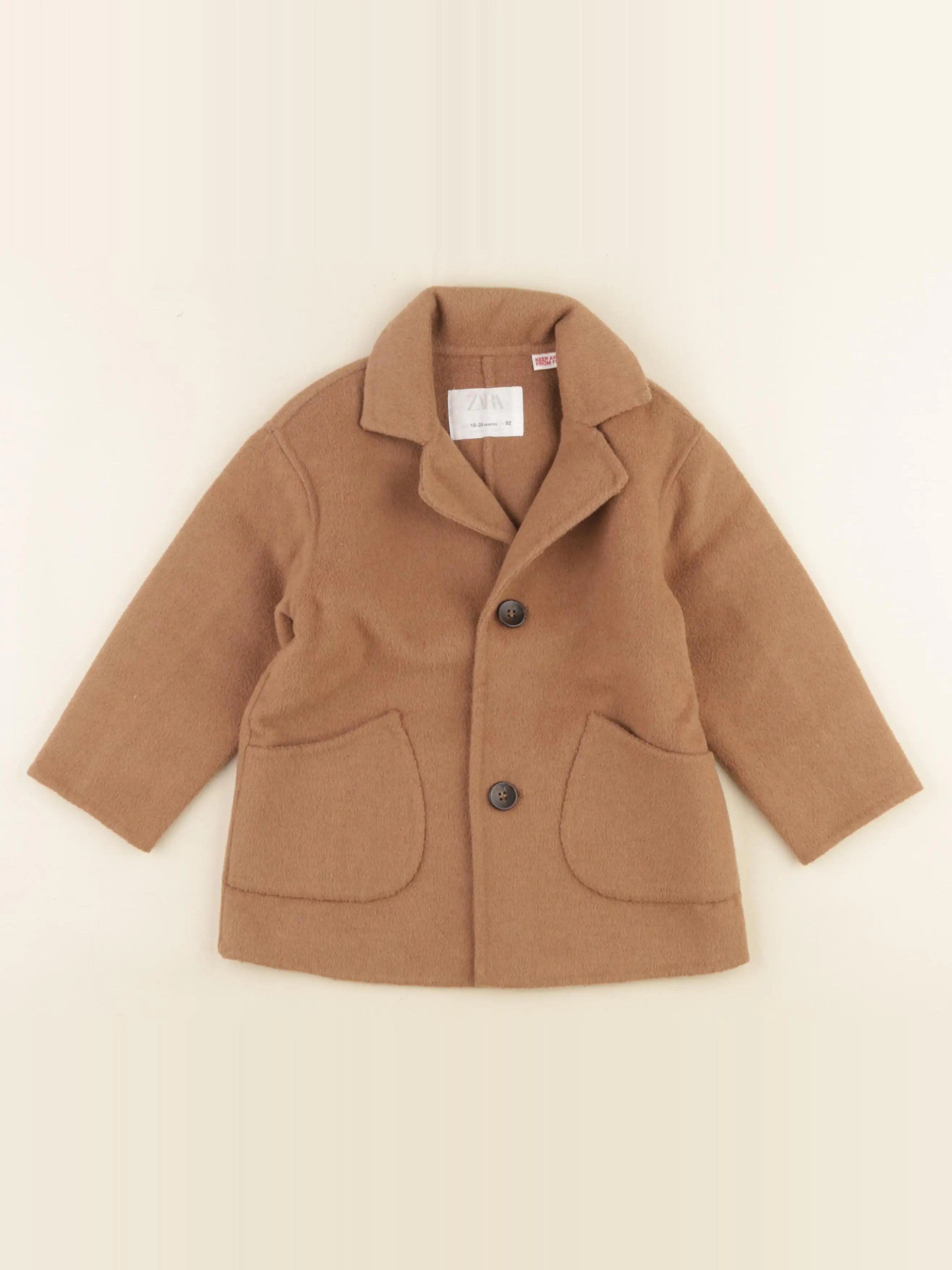 Zara - manteau marron - 18/24 mois