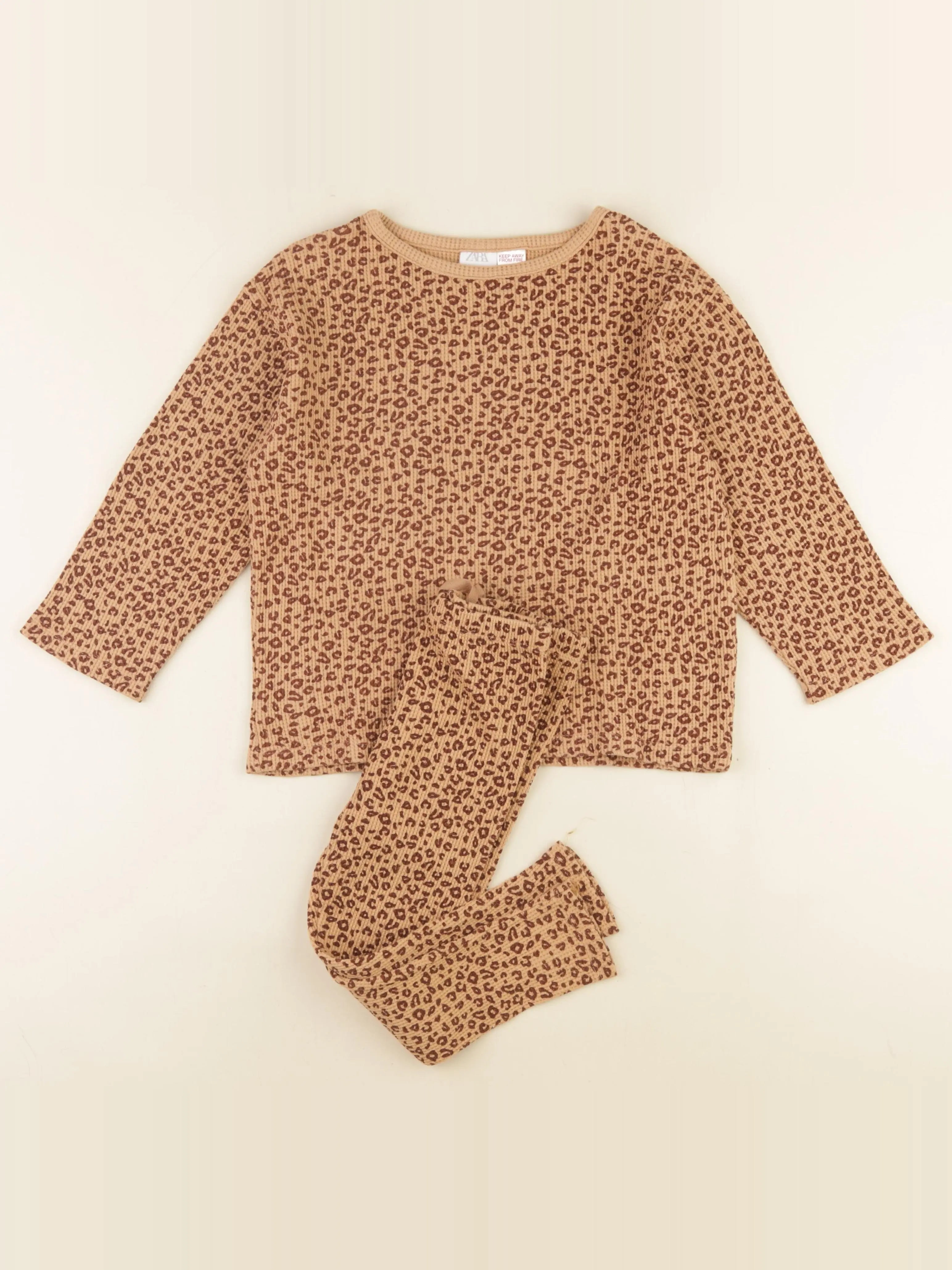Zara - pyjama coton marron - 3/4 ans