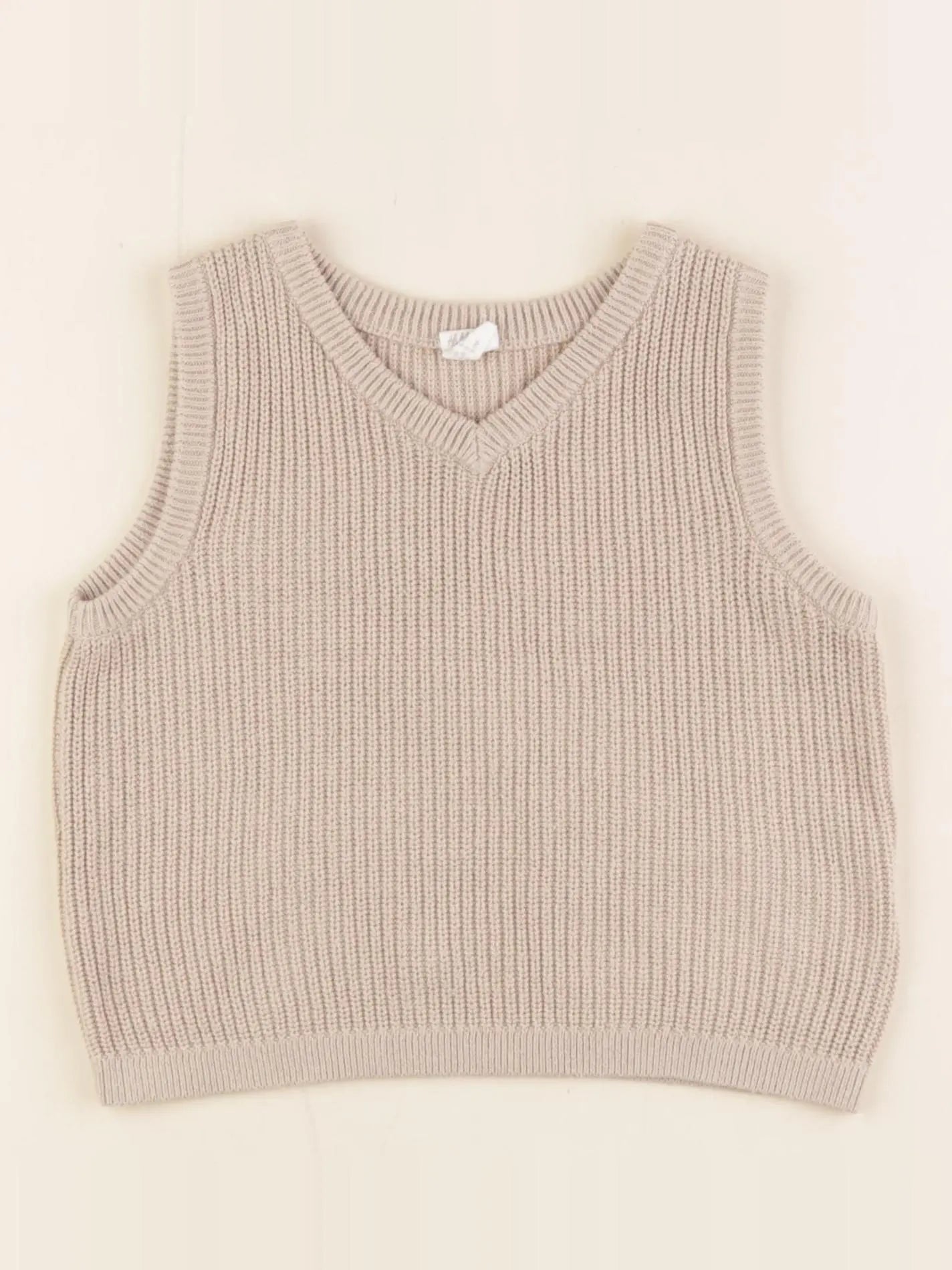 H&M - pull beige - 6/9 mois