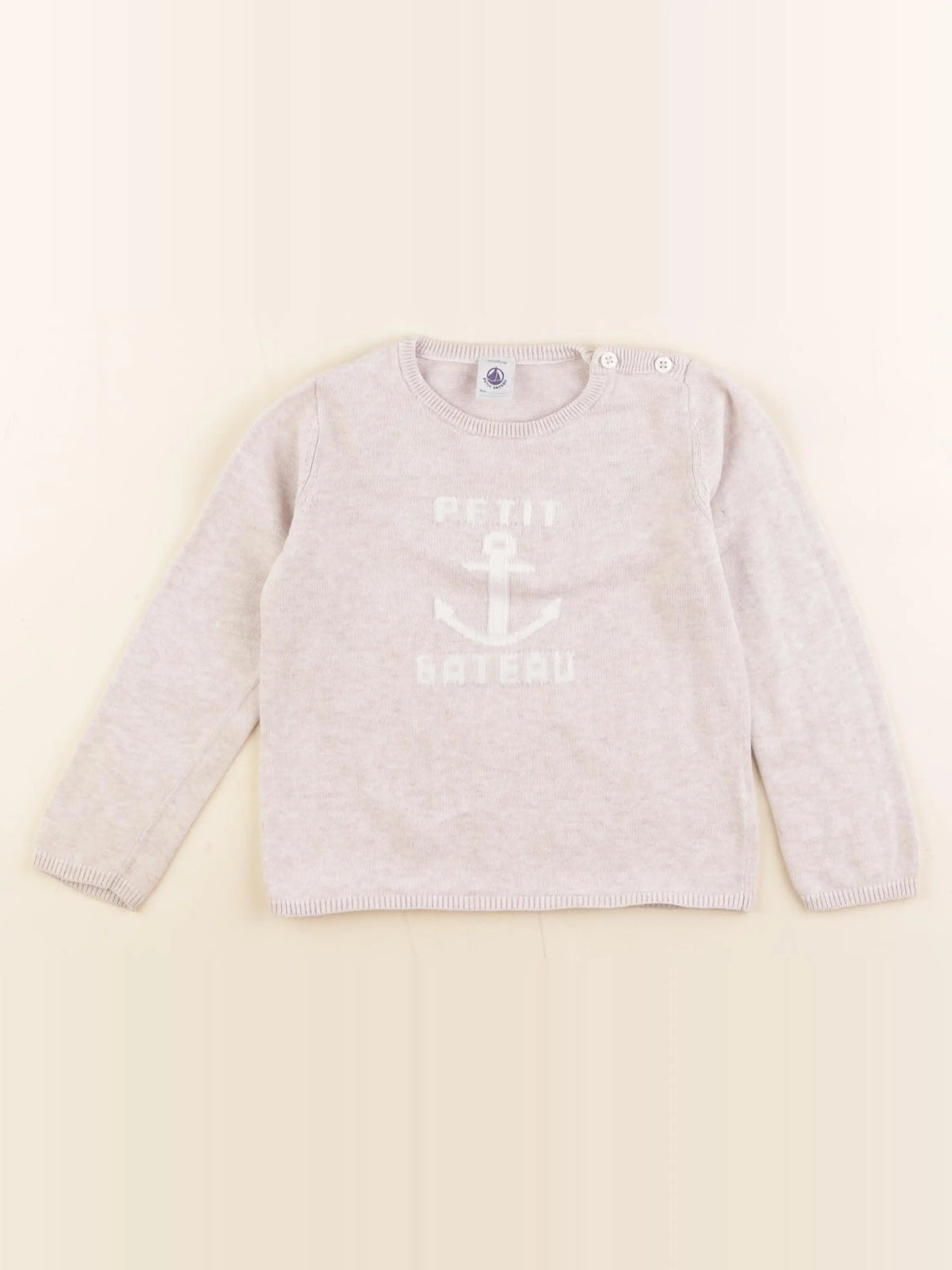 Petit Bateau - pull beige - 36 mois