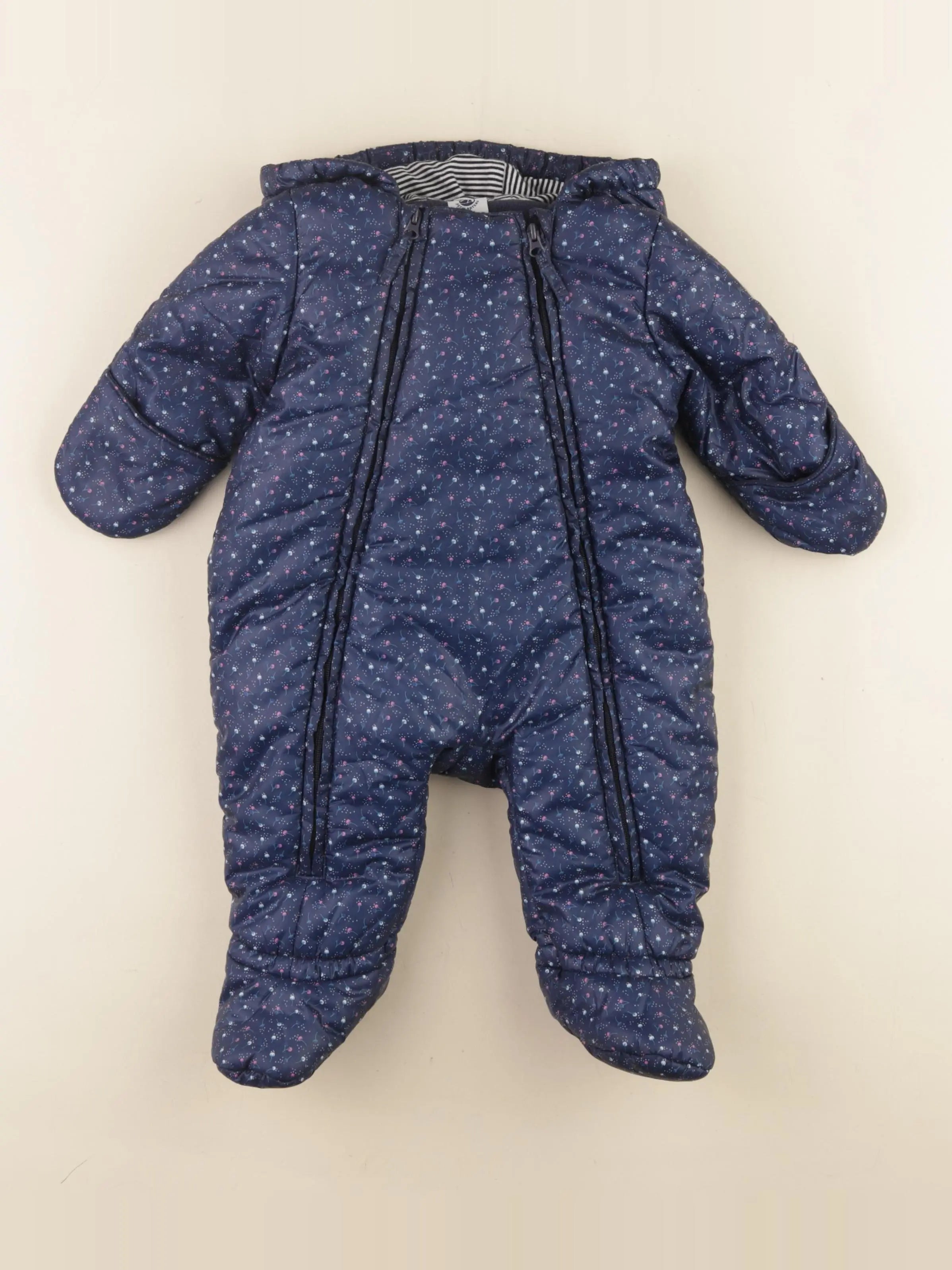 Petit Bateau - combi-pilote bleu - 6 mois