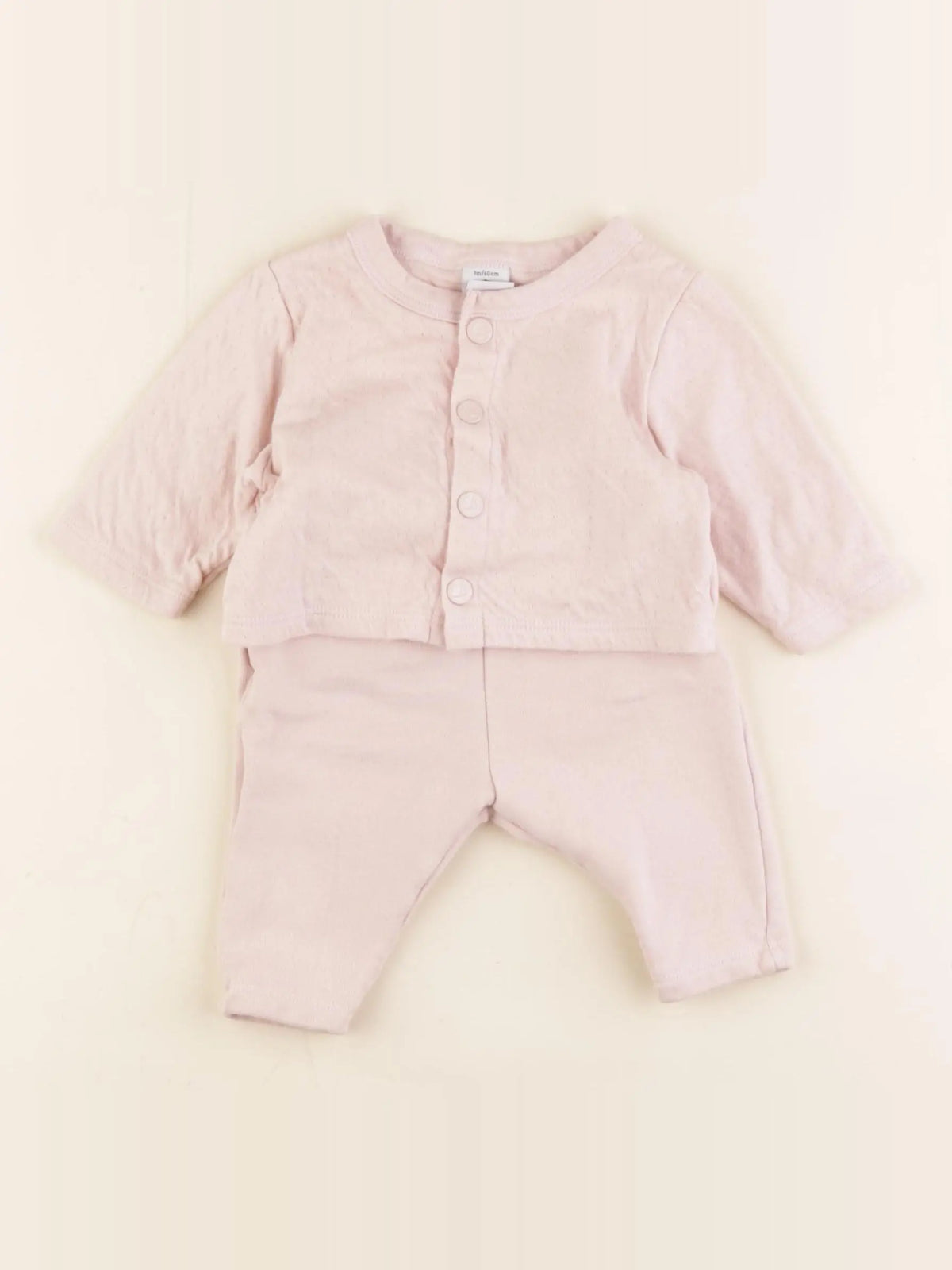 Petit Bateau - ensemble rose - 2 mois