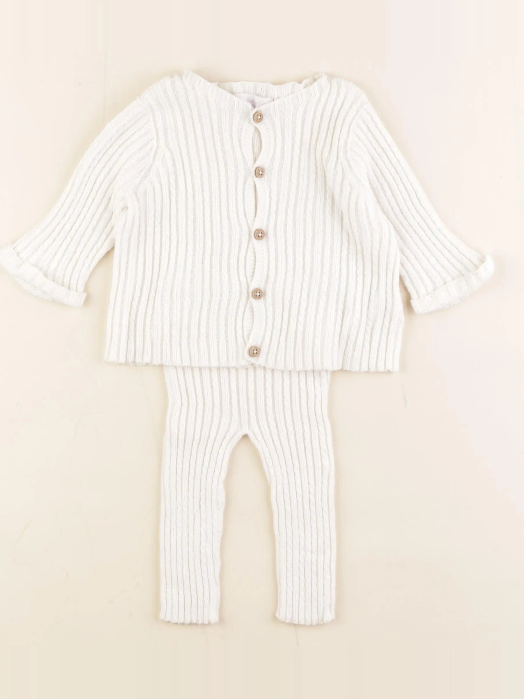 Cadet Rousselle - ensemble blanc - 3 mois