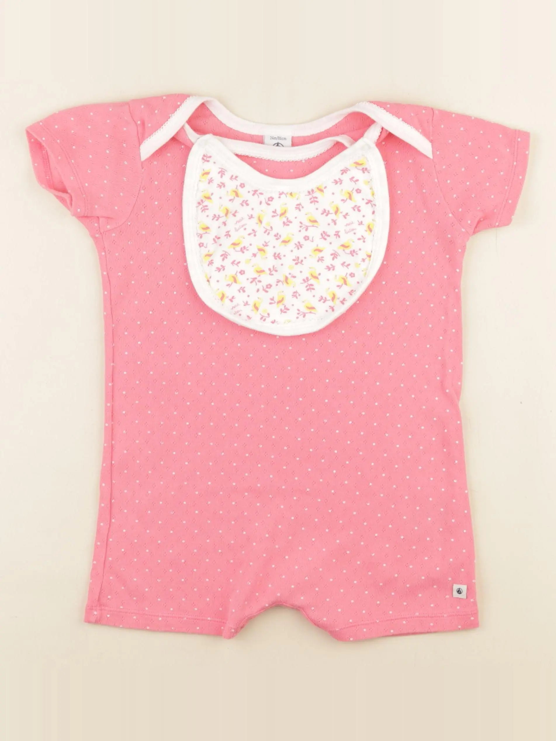 Petit Bateau - pyjama coton rose - 24 mois