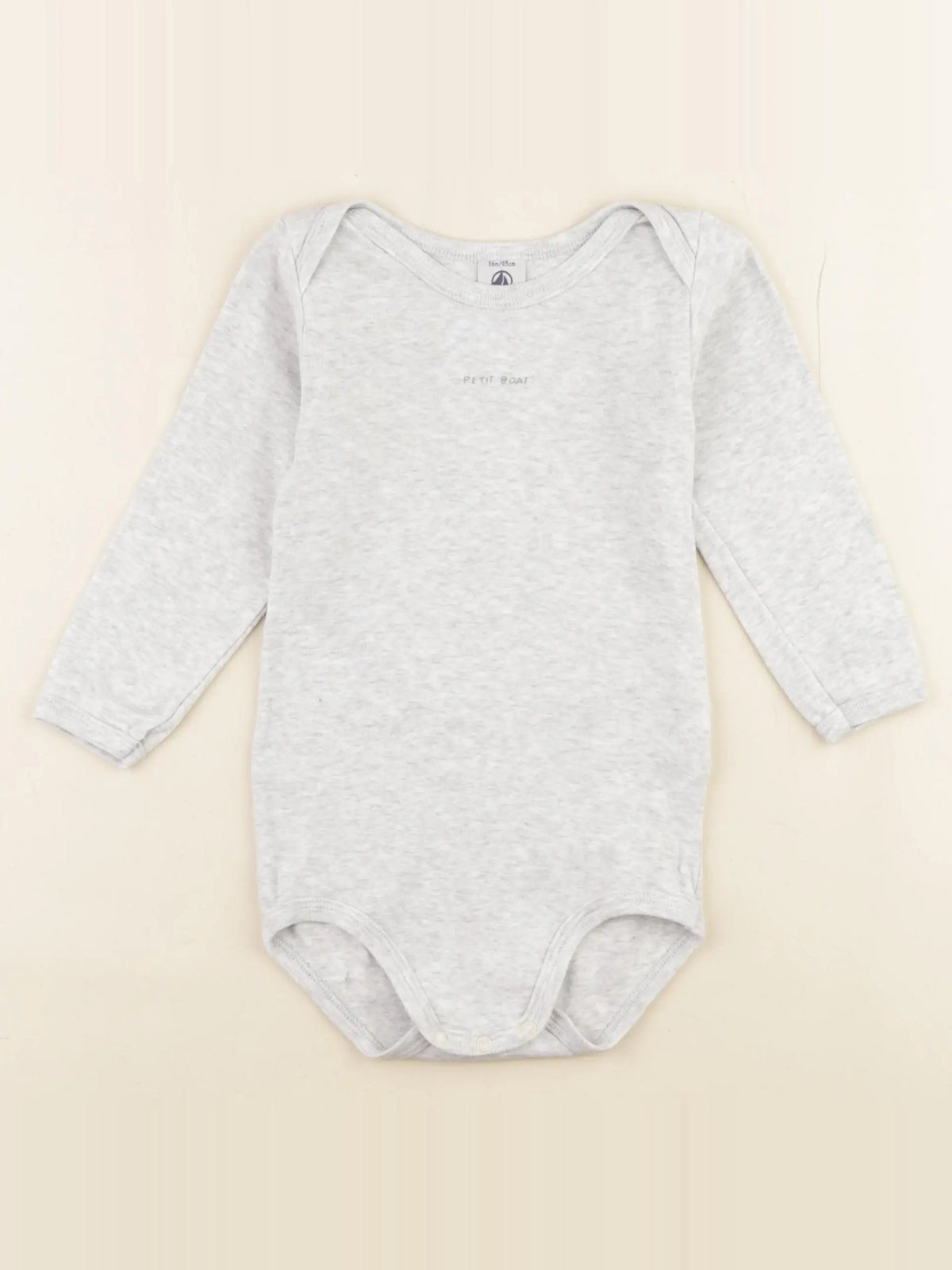 Petit Bateau - body gris - 36 mois