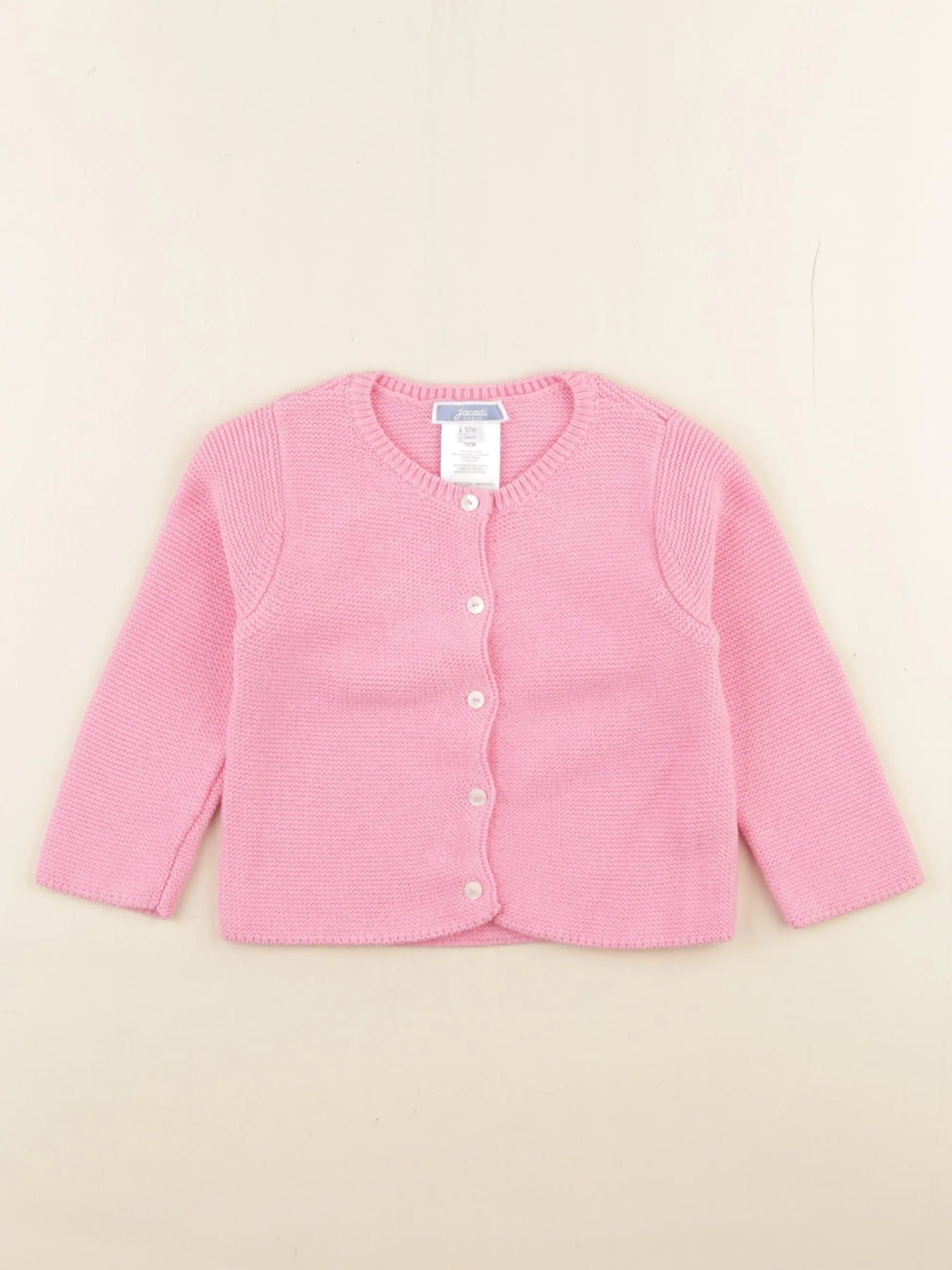 Jacadi - gilet rose - 12 mois