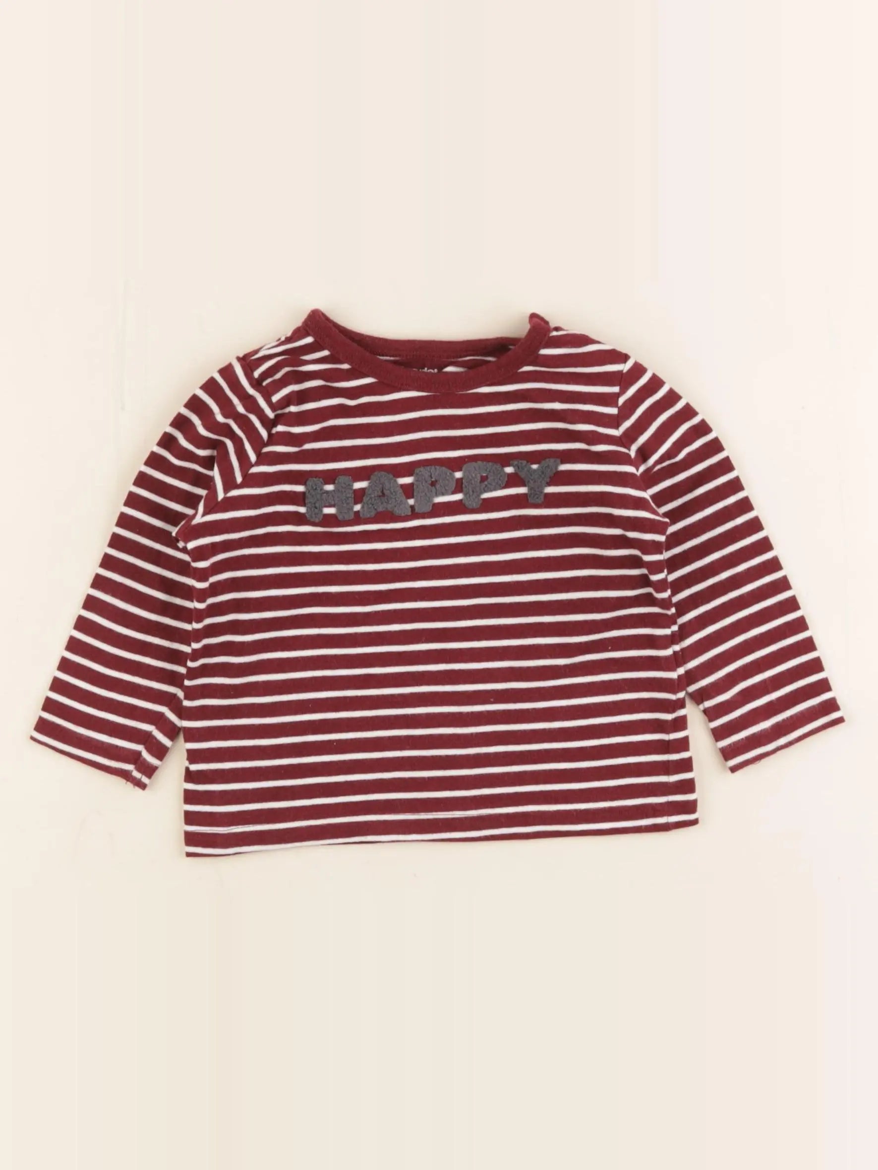 Vertbaudet - tee-shirt rouge - 9 mois