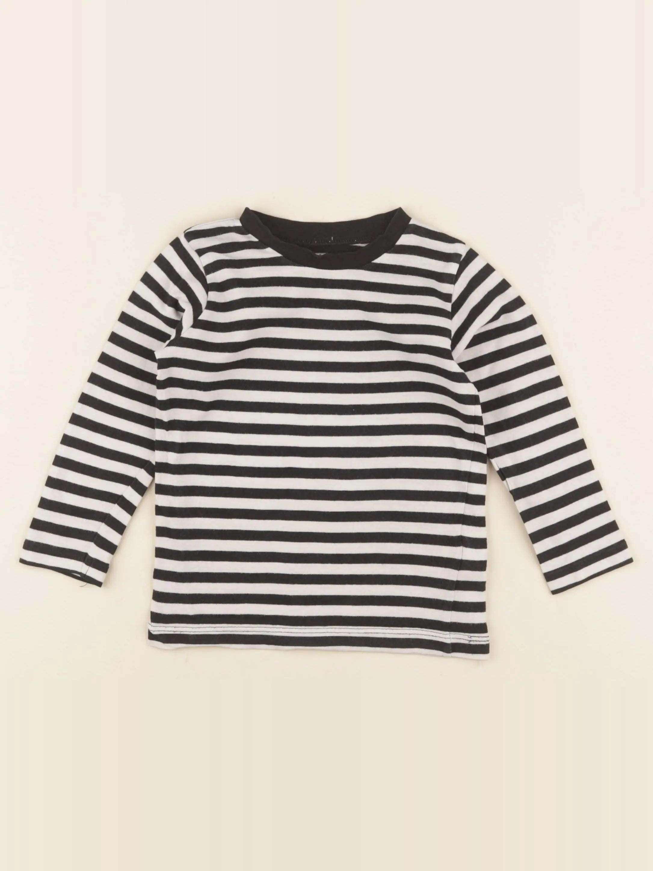 H&M - tee-shirt blanc, noir - 12/18 mois