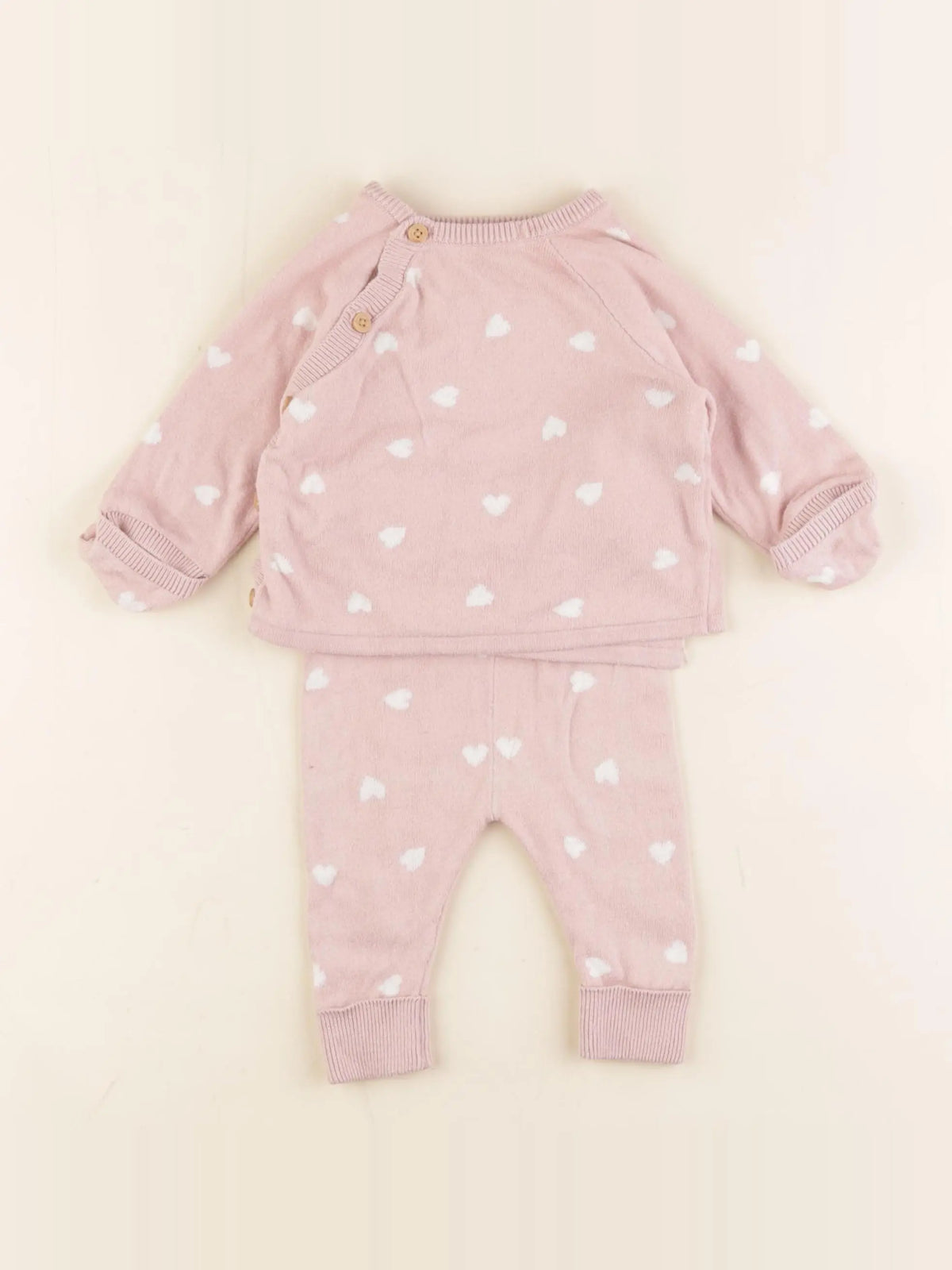 Vertbaudet - ensemble rose - 3 mois