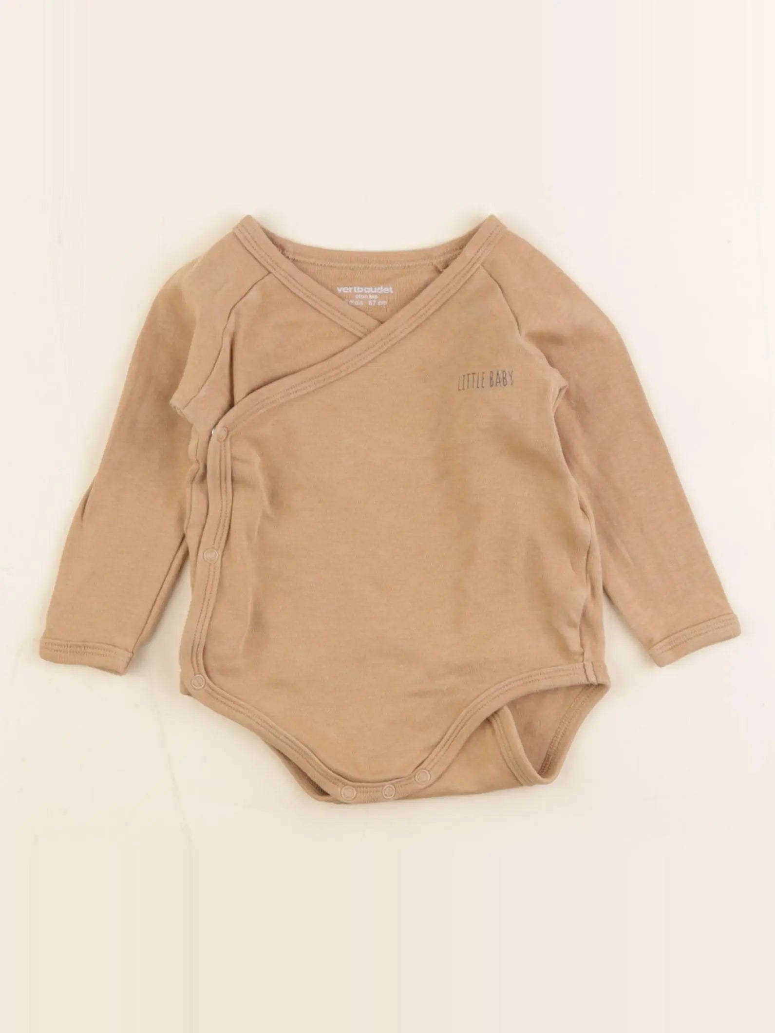 Vertbaudet - body marron - 6 mois