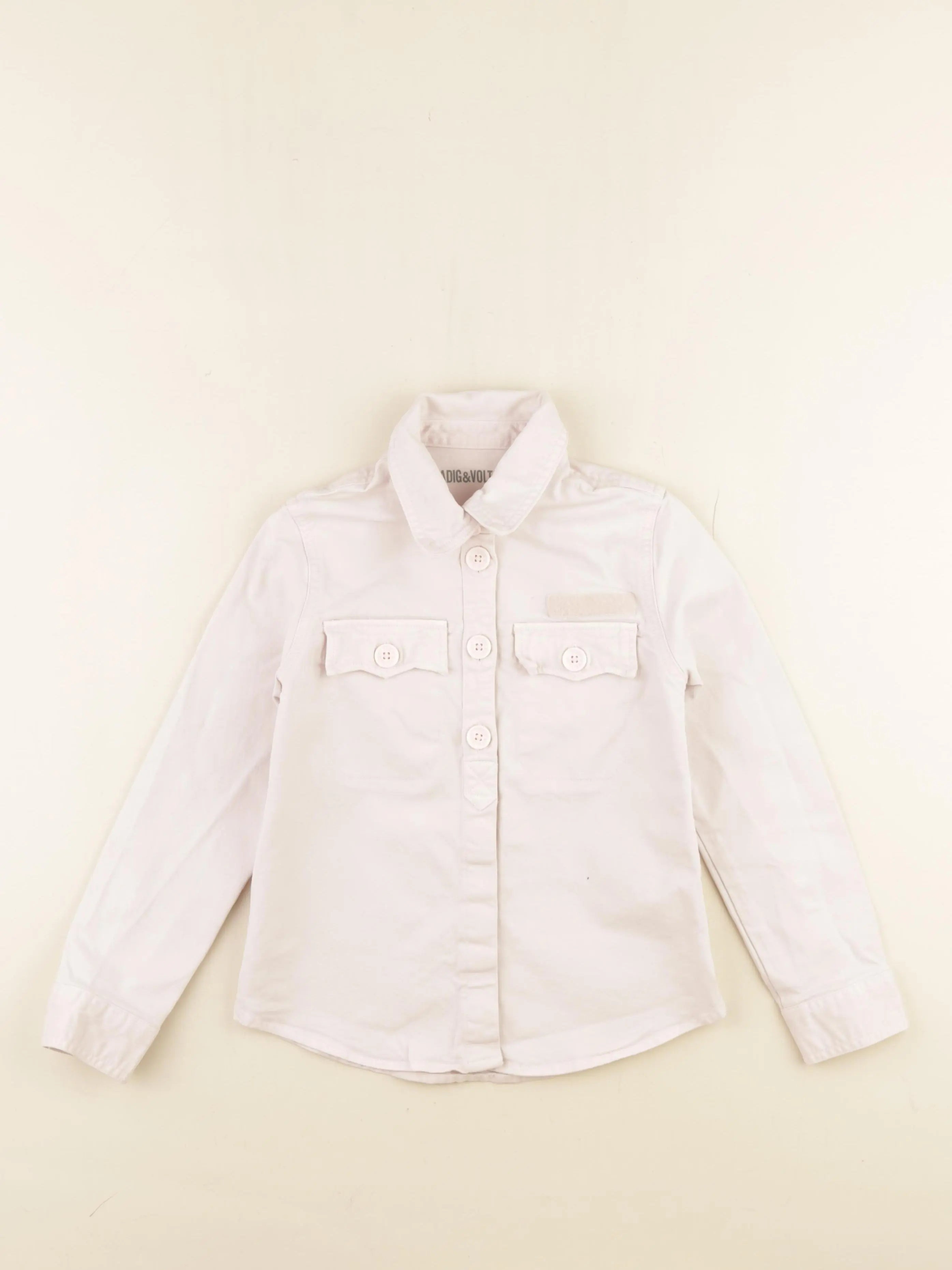 Zadig & Voltaire - chemise imprimé au dos rose - 6 ans