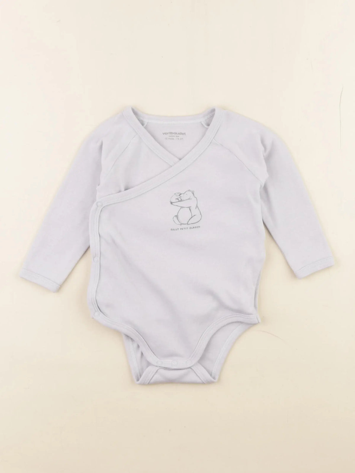 Vertbaudet - body bleu - 12 mois
