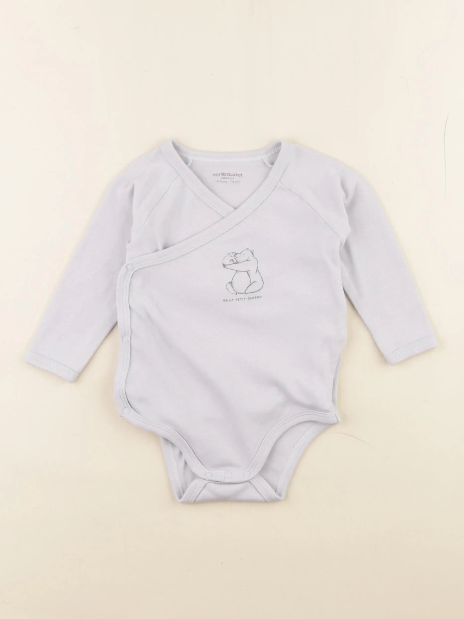 Vertbaudet - body bleu - 12 mois
