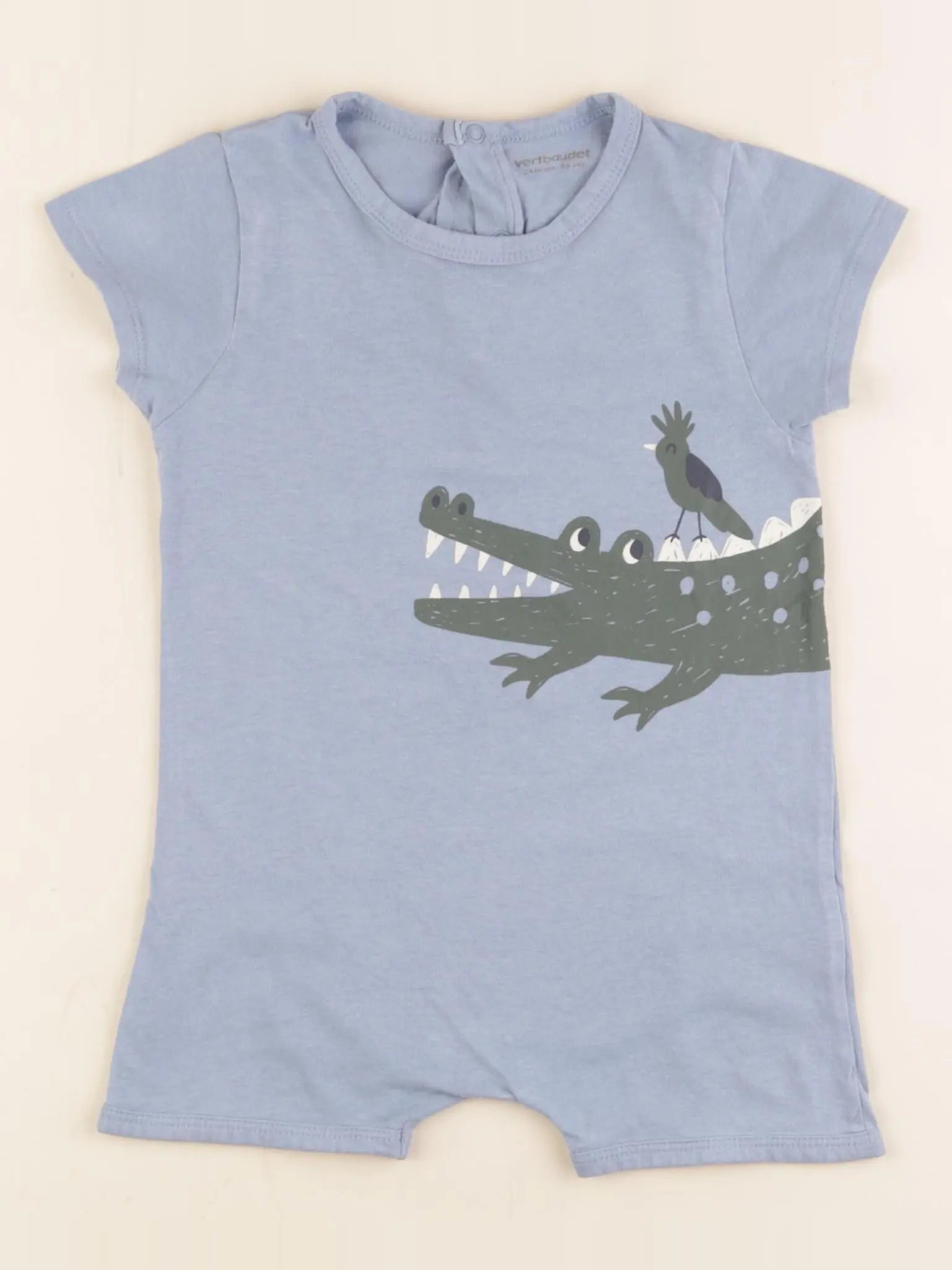 Vertbaudet - pyjama coton bleu - 24 mois