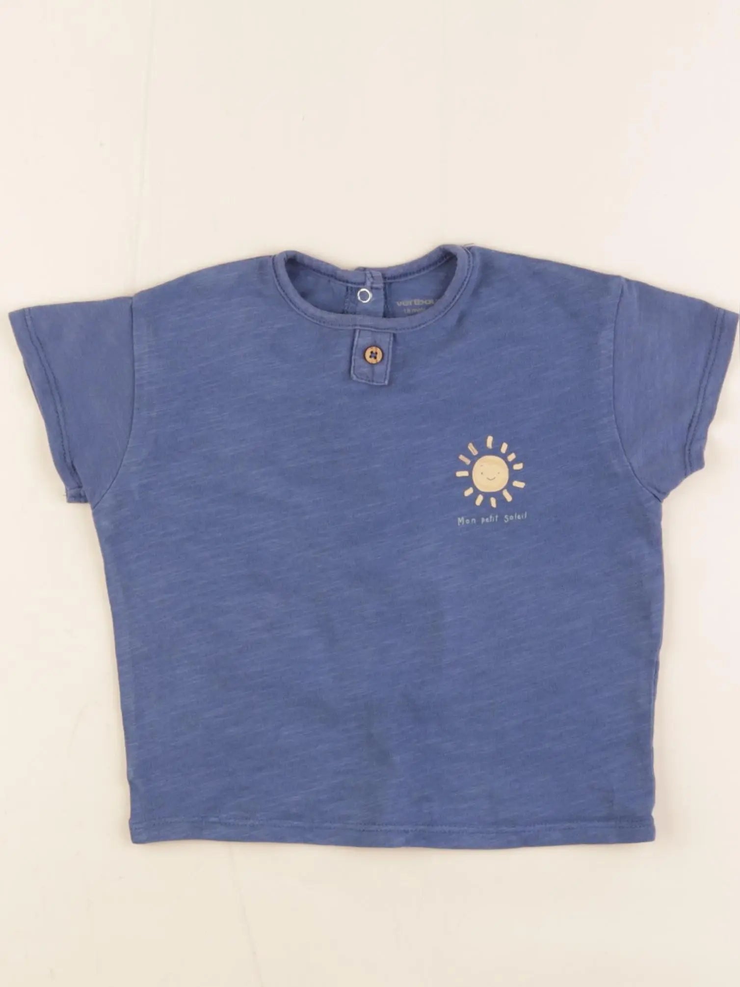 Vertbaudet - tee-shirt bleu - 18 mois