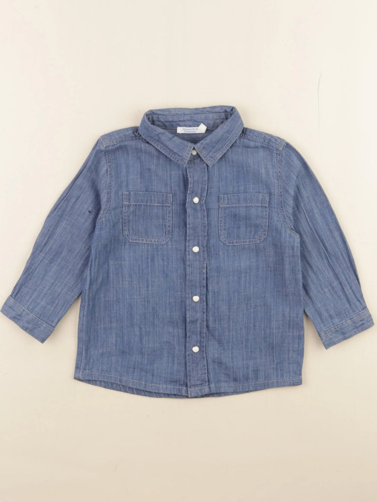 Boutchou - chemise bleu - 18 mois