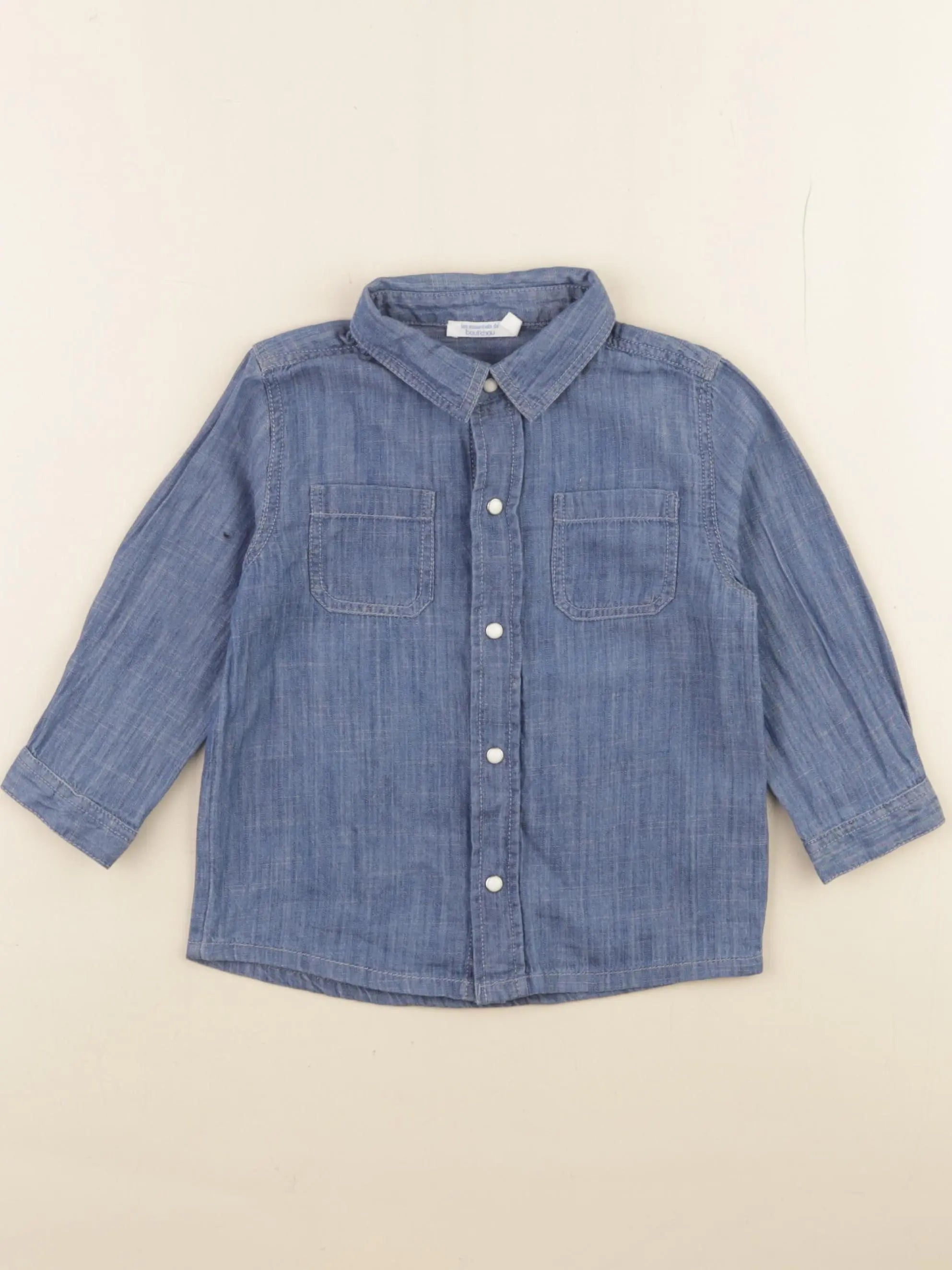 Boutchou - chemise bleu - 18 mois