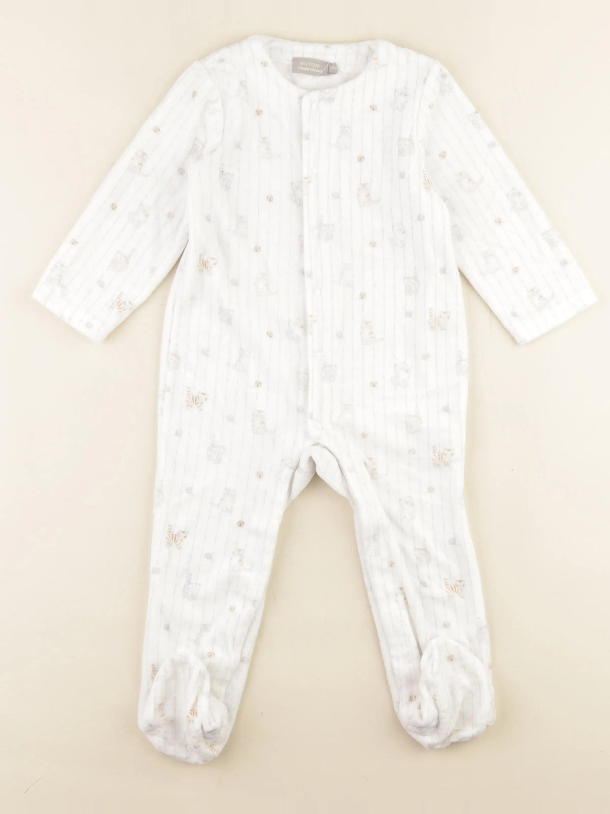 Boutchou - pyjama velours blanc - 24 mois